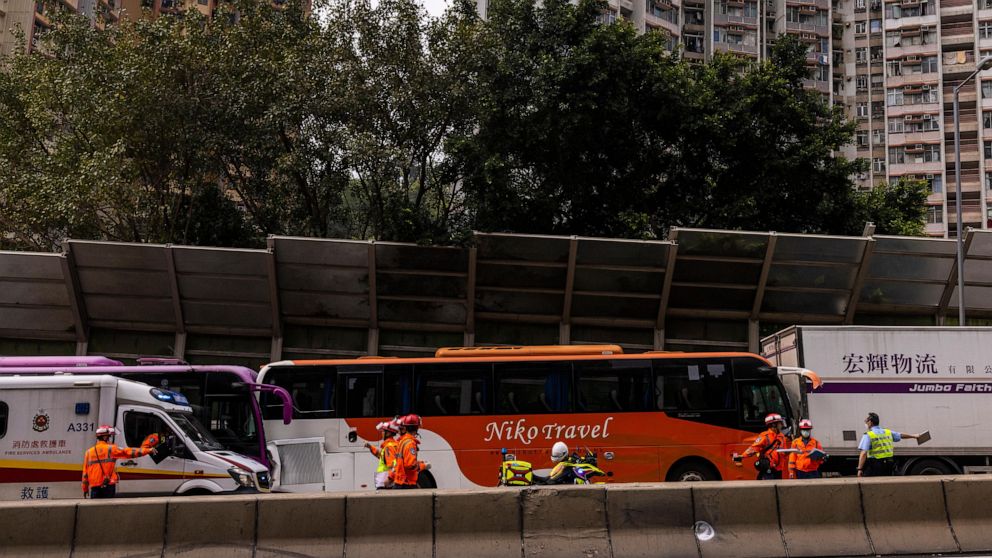 Approximately 70 individuals sustain injuries in a traffic accident in Hong Kong.