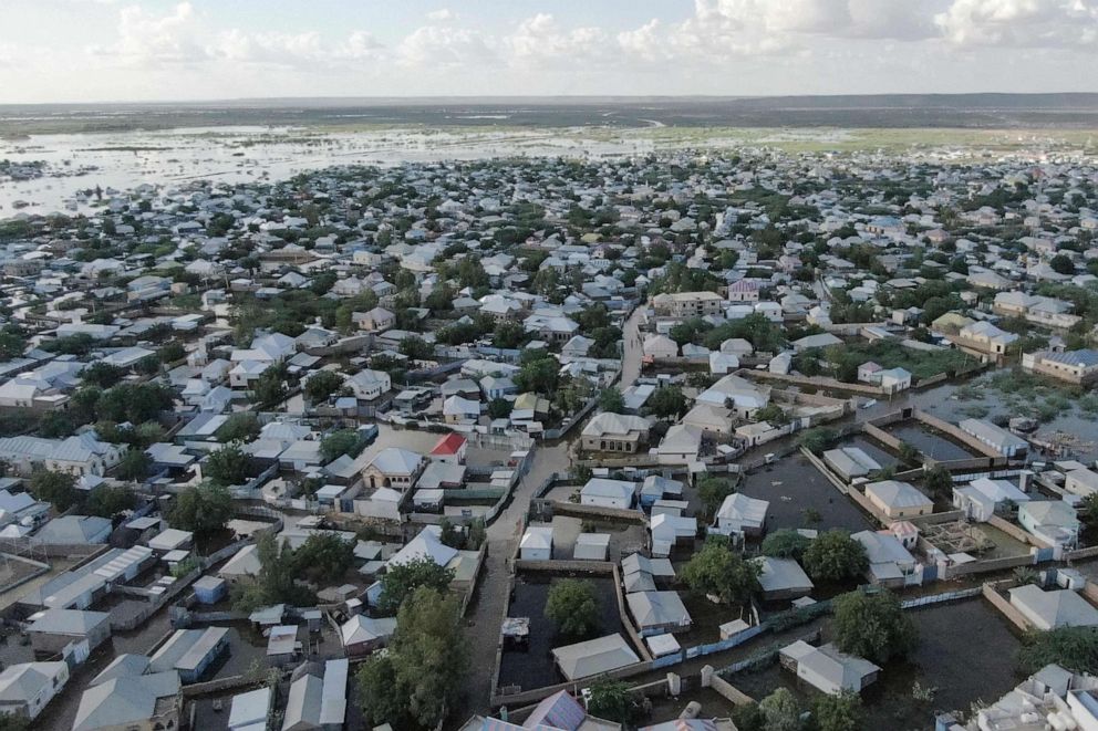 Historic floods in Somalia displace hundreds of thousands of people.