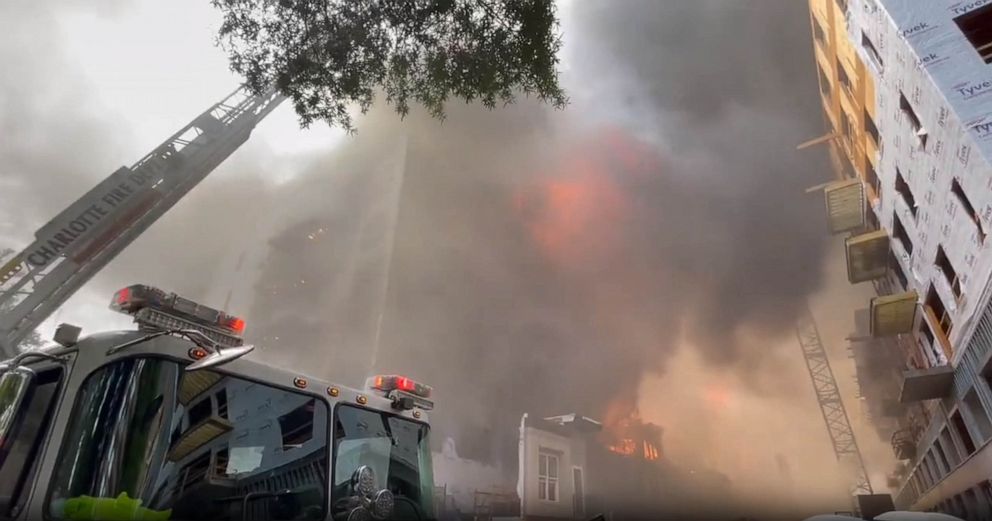 Massive Fire at Charlotte Site Leaves 2 Construction Workers Missing