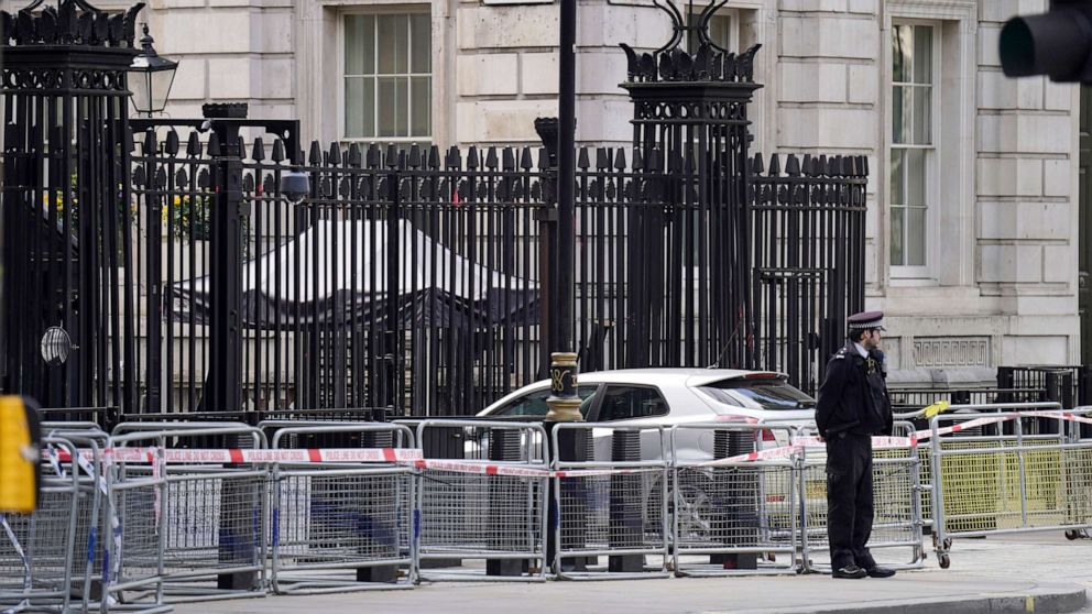 No Injuries Reported as Driver Crashes into Gates Outside the Home of UK Prime Minister in Downing Street