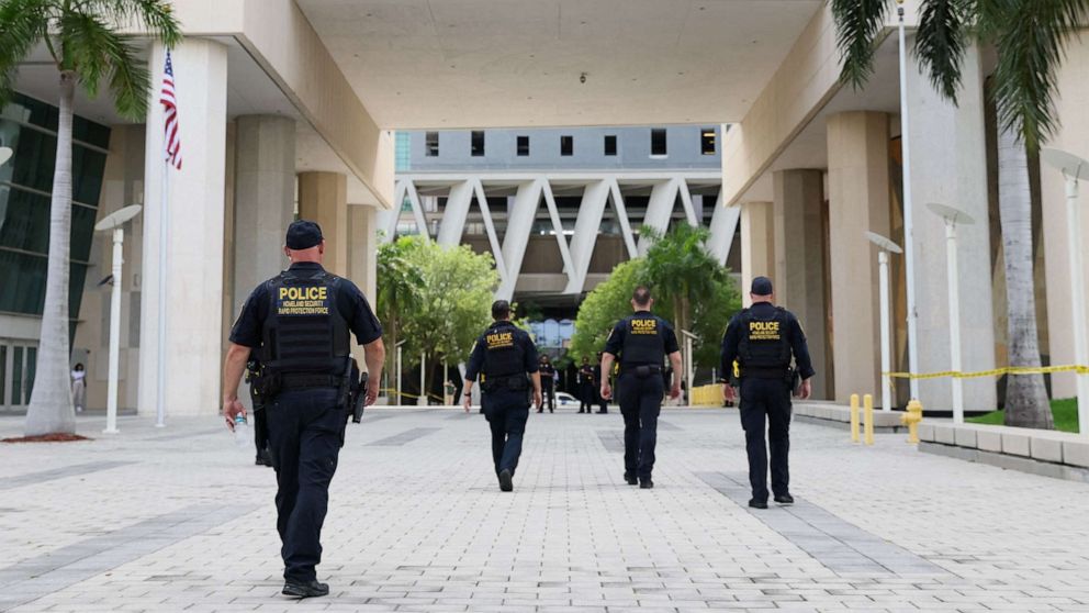 Security measures being taken by authorities for Trump's arraignment, with alertness to potential escalation.