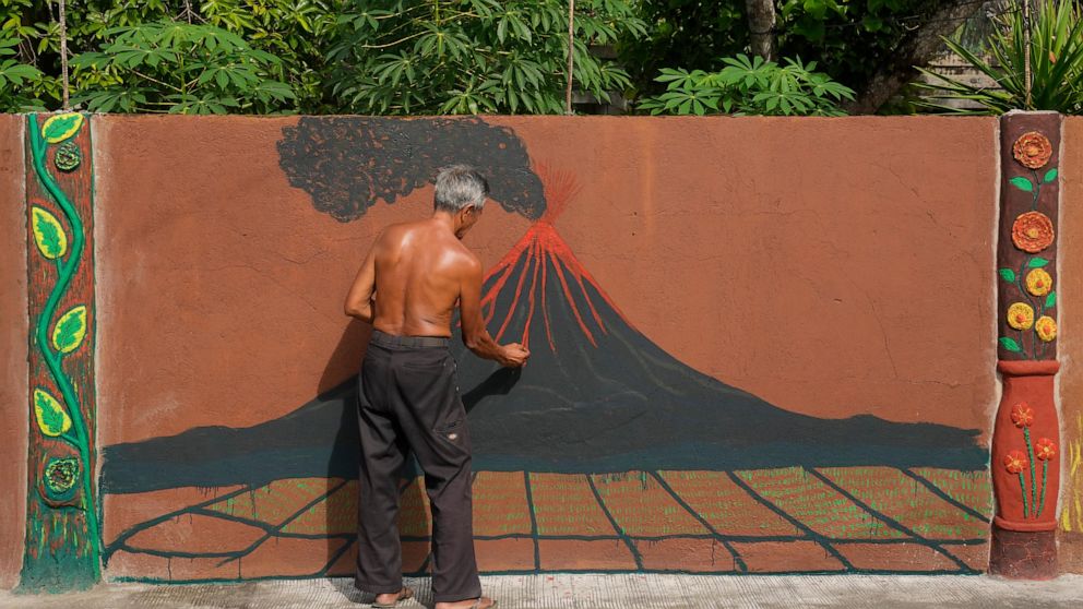 Thousands on Alert as Mayon Volcano in the Philippines Erupts with Gentle Lava Flow Down Its Slopes