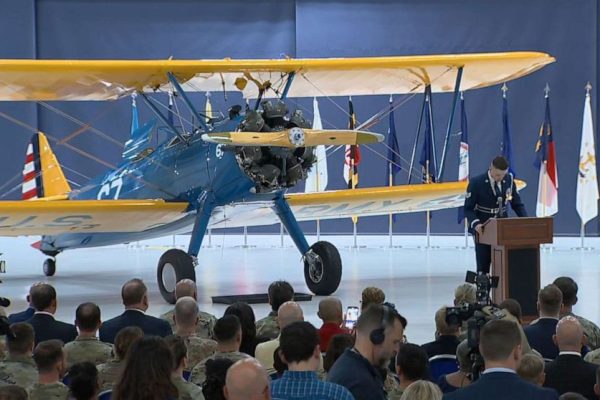 Ceremony Honors 3 Tuskegee Airmen in PT-17 Stearman Aircraft Exchange