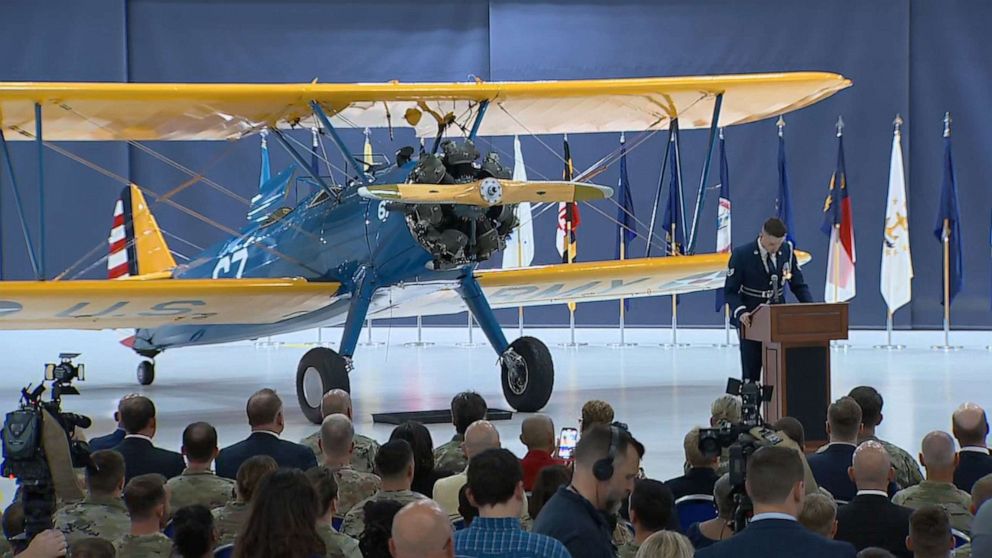 Ceremony Honors 3 Tuskegee Airmen in PT-17 Stearman Aircraft Exchange