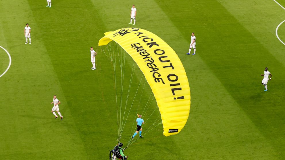 Greenpeace Activist Penalized for Parachute Crash-Landing at Germany-France Match