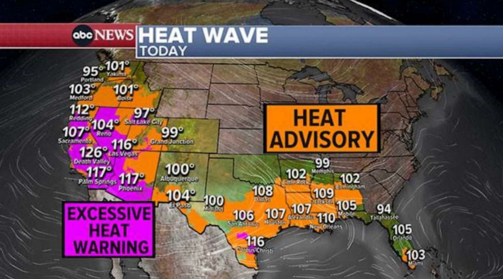 Heat Alerts Issued for 90 Million Americans in 16 States Spanning from Washington to Florida