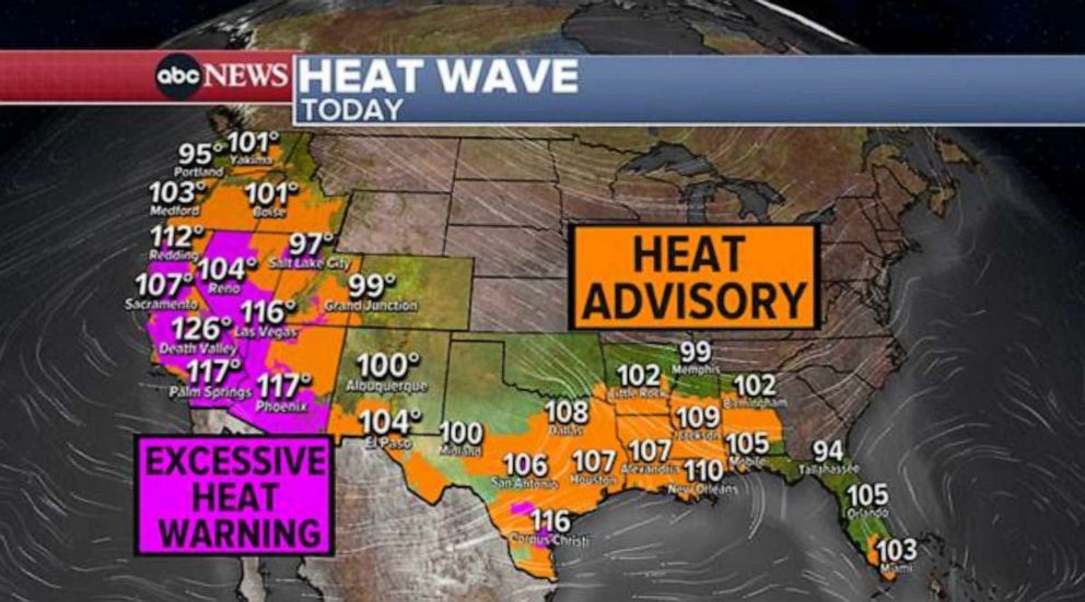 Heat Alerts Issued for 90 Million Americans in 16 States Spanning from