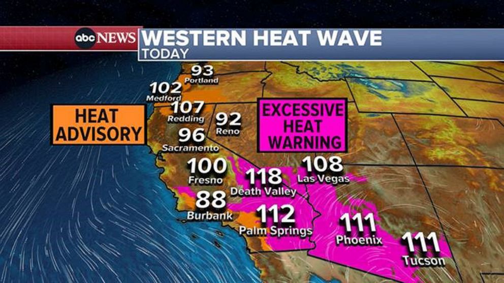 Latest forecast: West and South regions experience dangerous heat