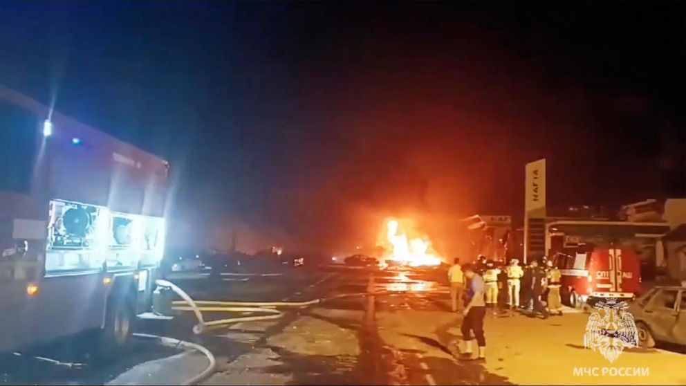 30 killed and numerous injured in a devastating gas station explosion in Russia's Dagestan