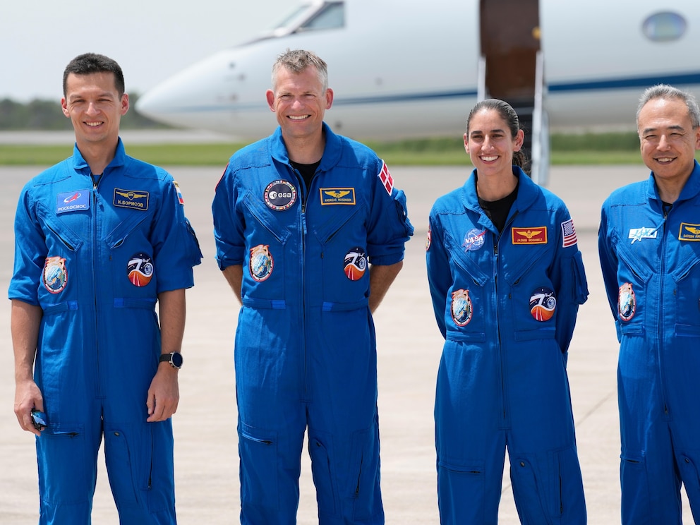 Four Astronauts from Four Countries Launch as New Crew for Space Station