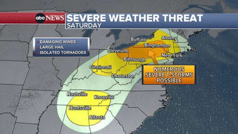 Millions in Eastern US Face Impending Severe Thunderstorm Hazard