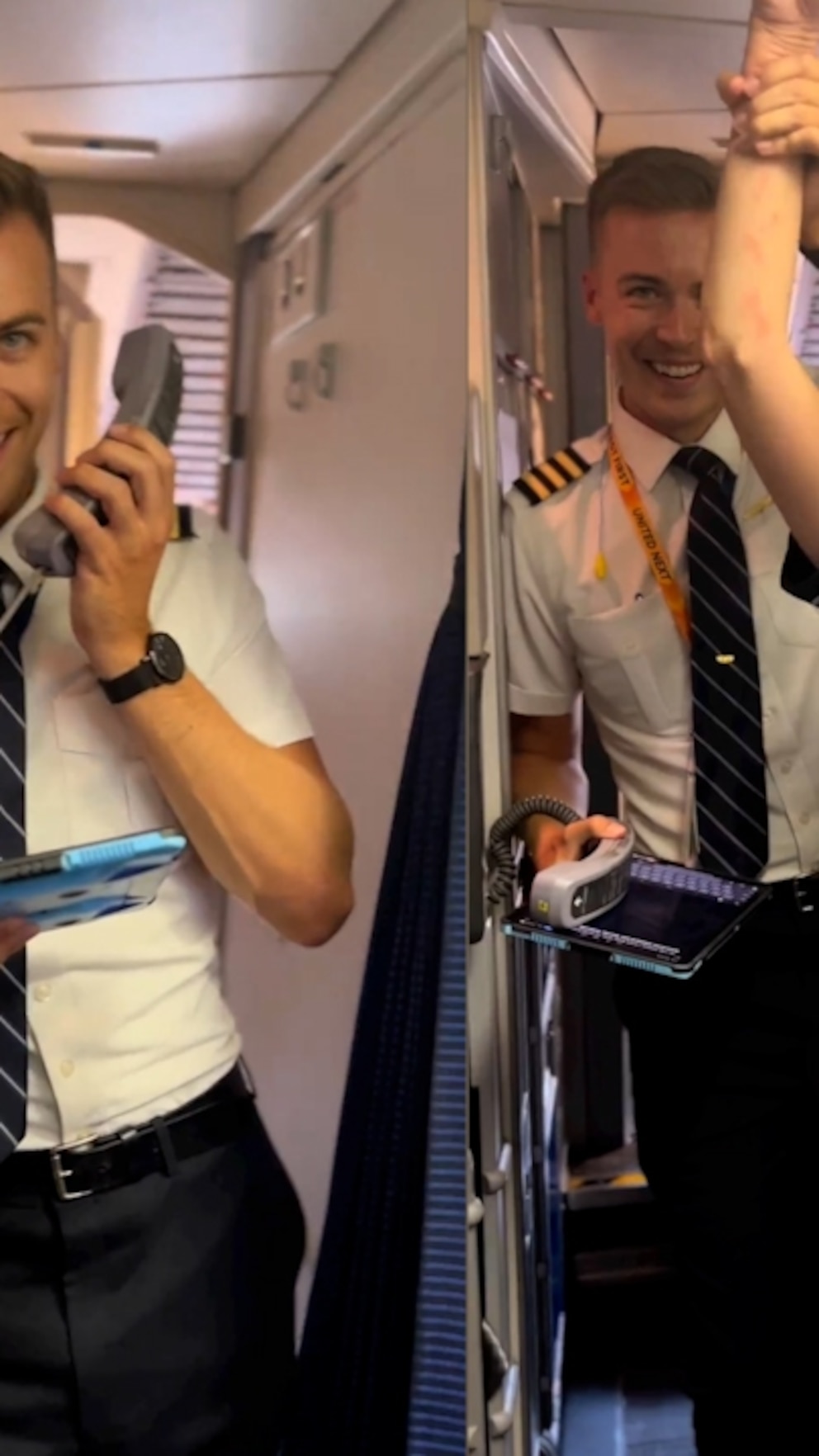 Pilot Expresses Gratitude to Flight Attendant Mother on Their First Flight Together