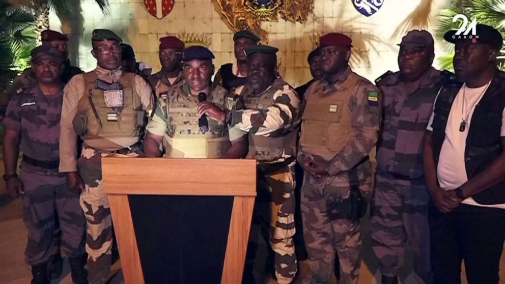 Soldiers in Gabon stage coup following president's third-term reelection