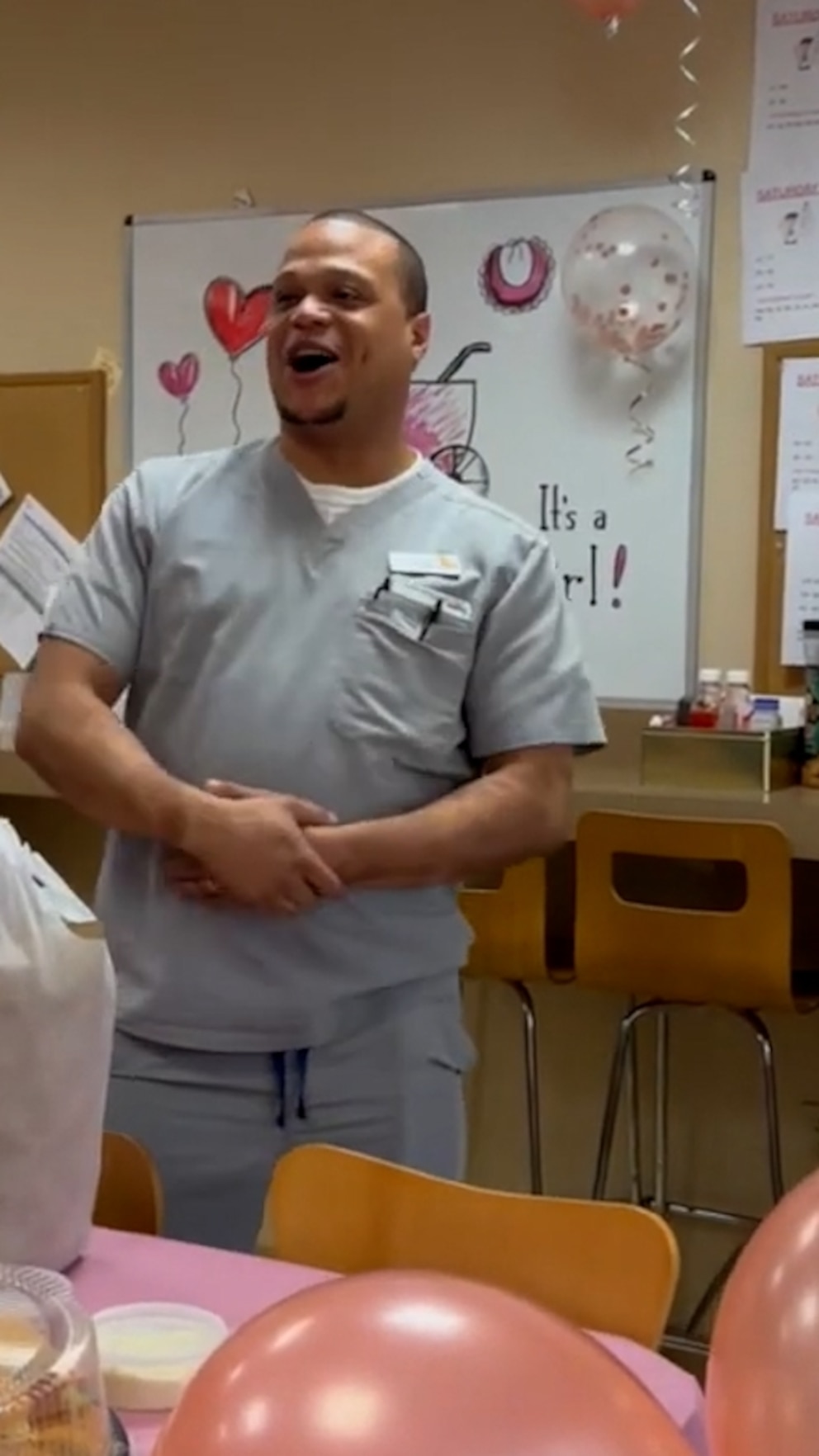 Colleagues Surprise Video Dad-to-be with Heartwarming Baby Shower