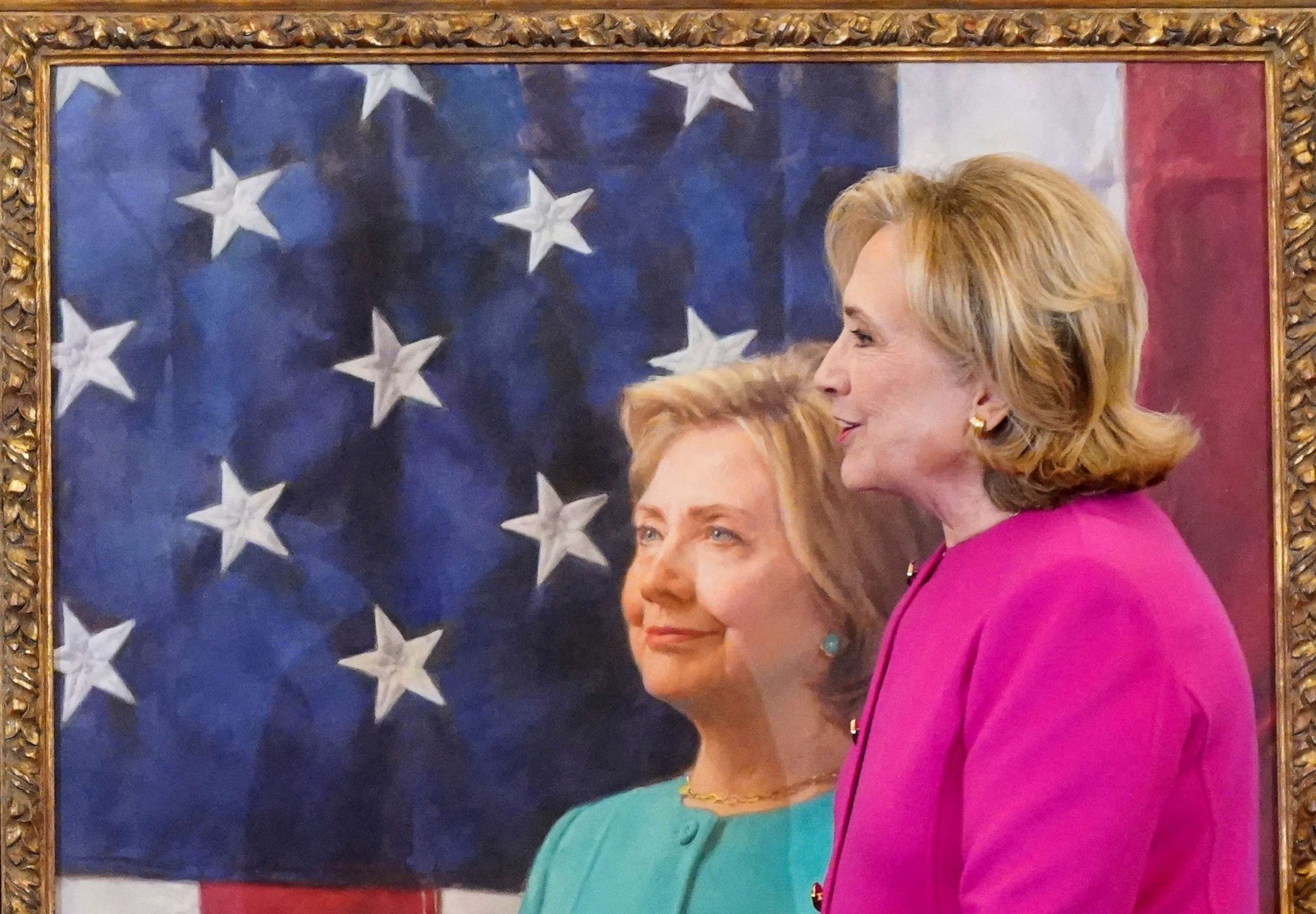 Hillary Clinton Criticizes Trump and Putin at Portrait Unveiling
