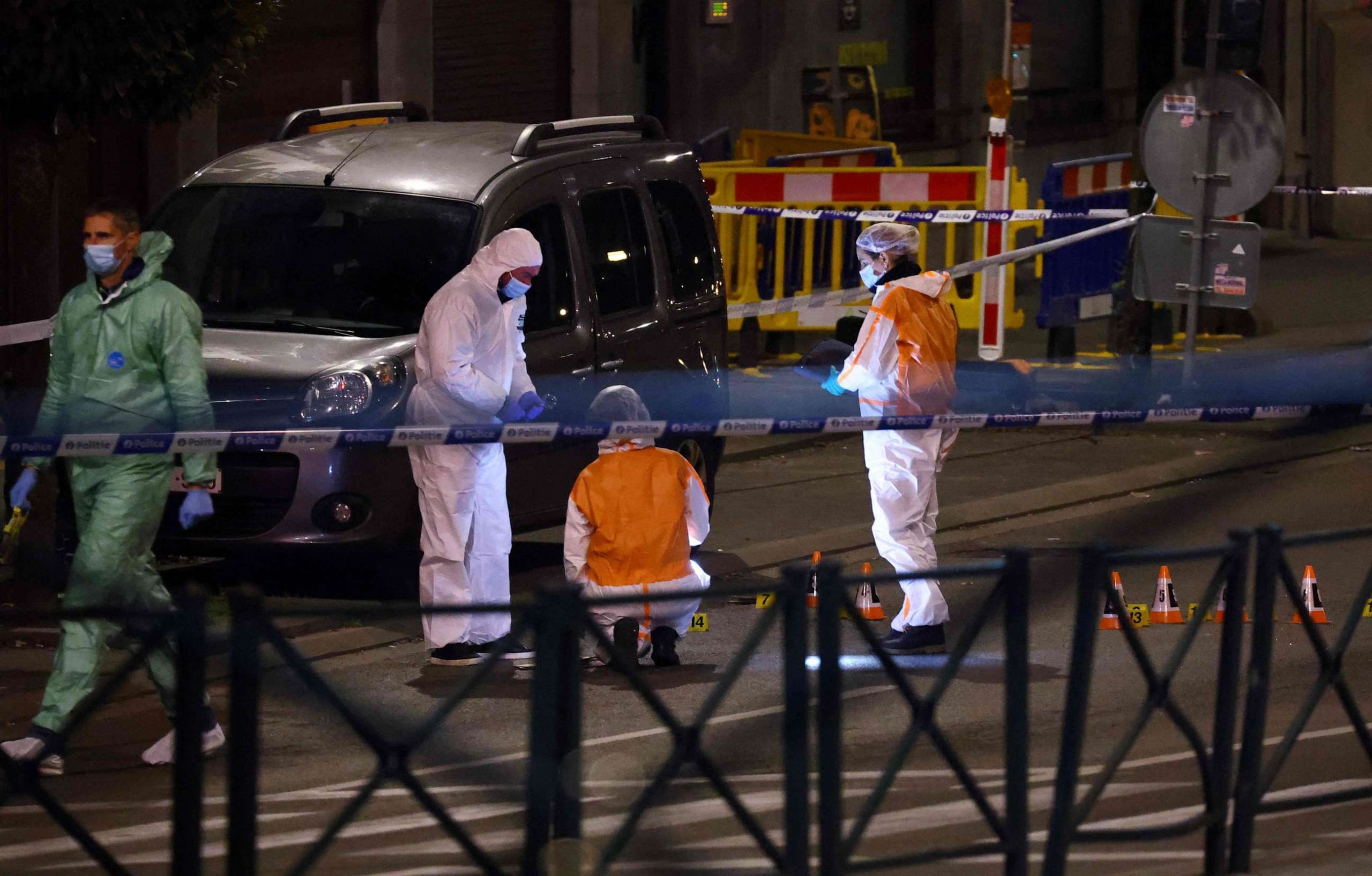 Police sources confirm that the Brussels shooter responsible for the deaths of 2 Swedish soccer fans in an apparent act of terrorism has been fatally shot.