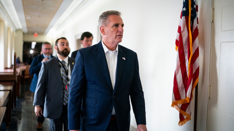 Altercation Erupts as GOP Lawmaker Accuses Kevin McCarthy of Elbowing Him Post-Meeting