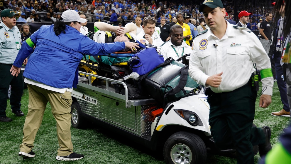 Chain crew member suffers knee dislocation during Lions-Saints game