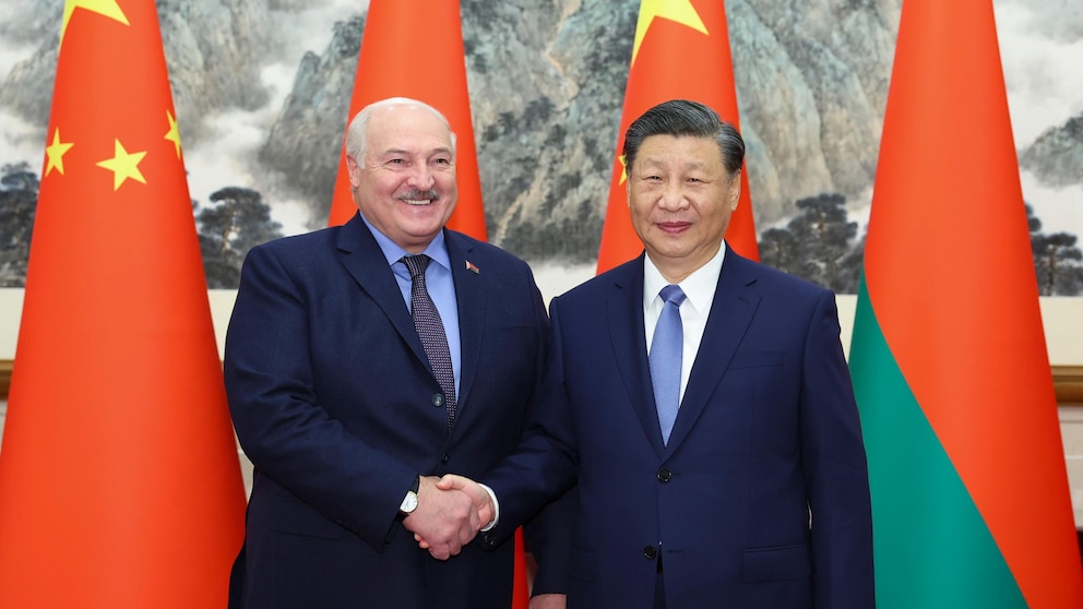 President Alexander Lukashenko of Belarus receives warm welcome from China's Xi in Beijing