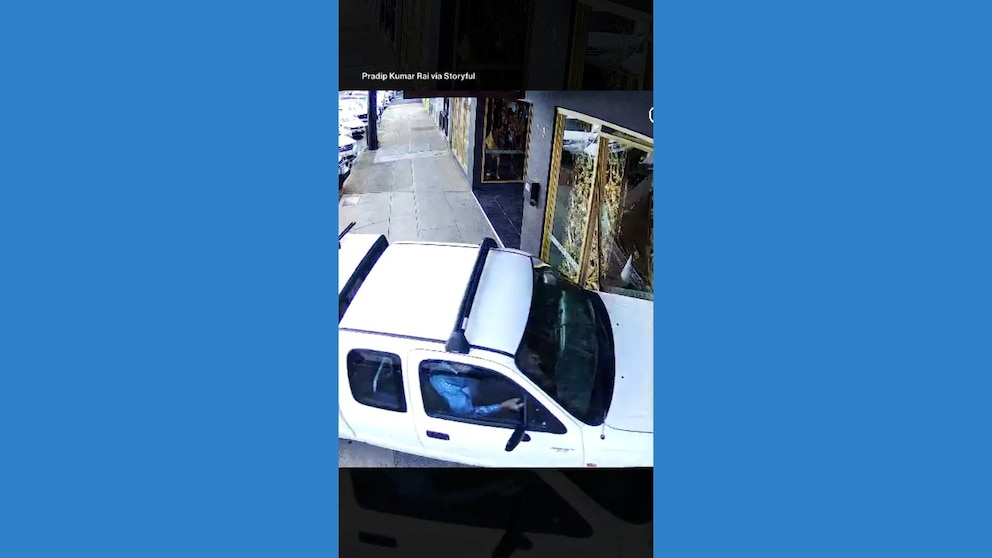 Near Miss: Pedestrian Narrowly Avoids Collision with Car that Crashes into Restaurant