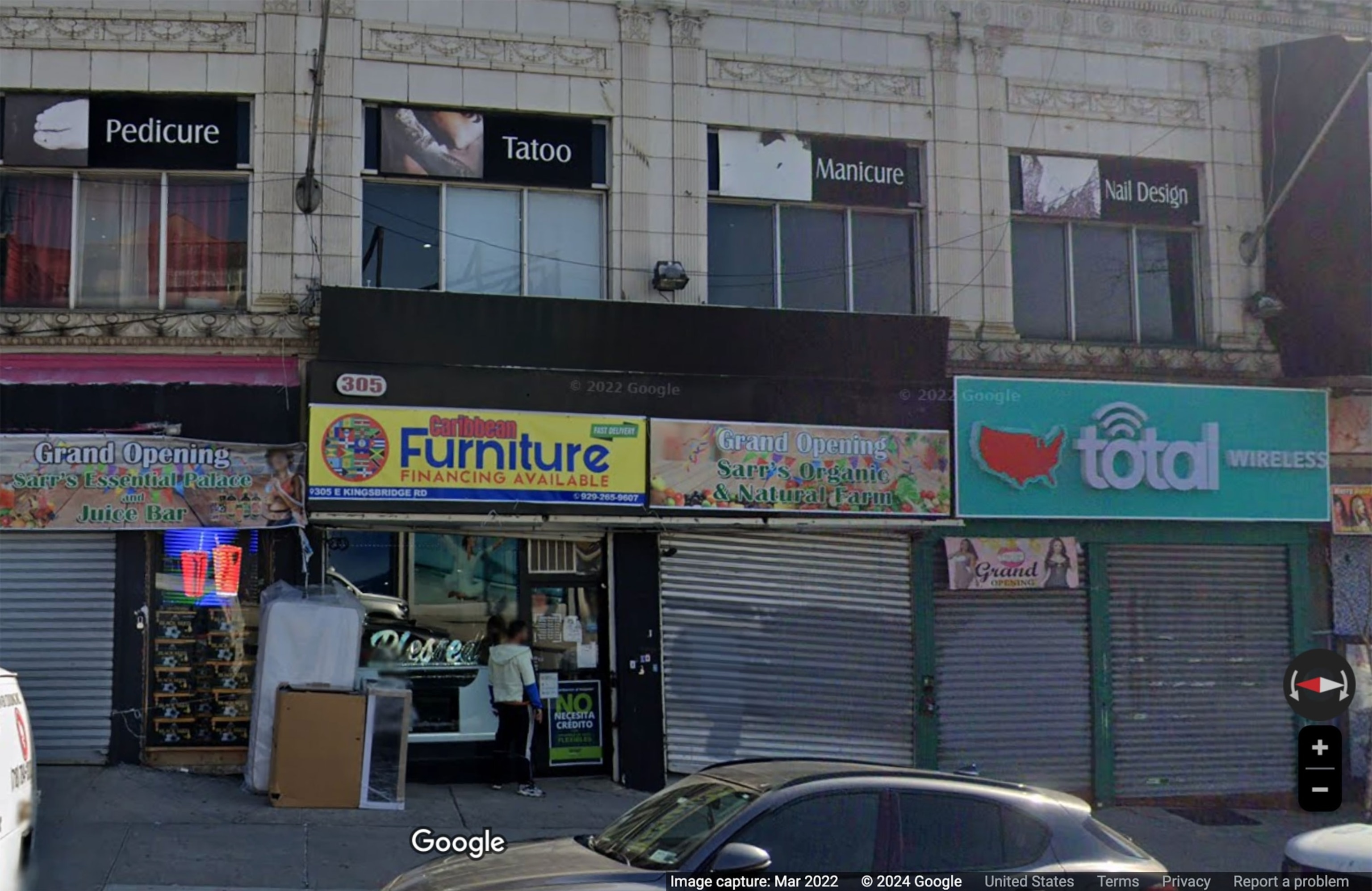 PHOTO: Google Maps view of 305 East Kingsbridge Road, Bronx, New York.