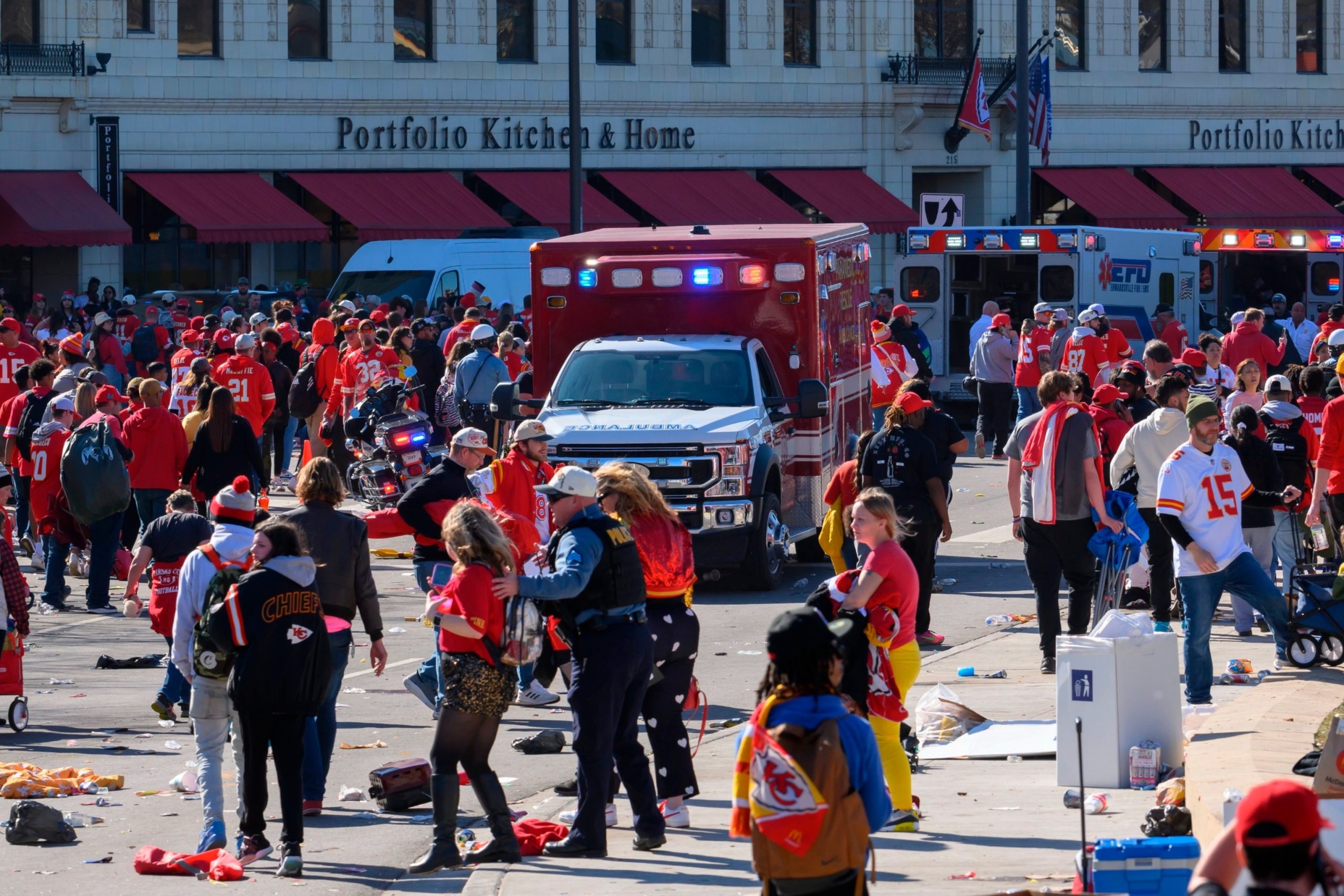Trey Smith, Kansas City Chiefs player, shares his reaction to parade shooting and recounts his heroic act of helping a boy.