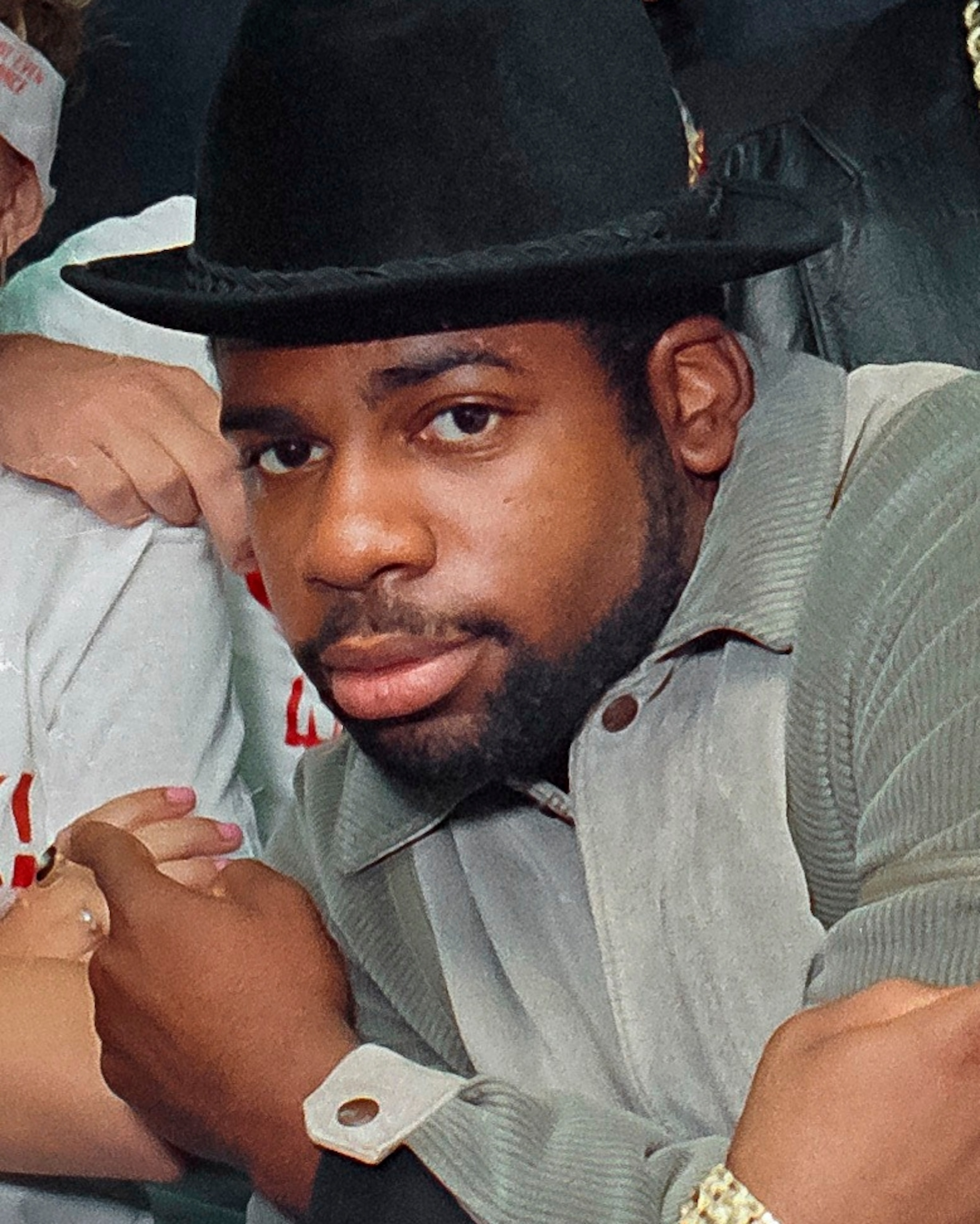 PHOTO: In this Oct. 7, 1986 file photo, Run-D.M.C.'s Jason Mizell, known as Jam-Master Jay, poses during an anti-drug rally at Madison Square Garden in New York.