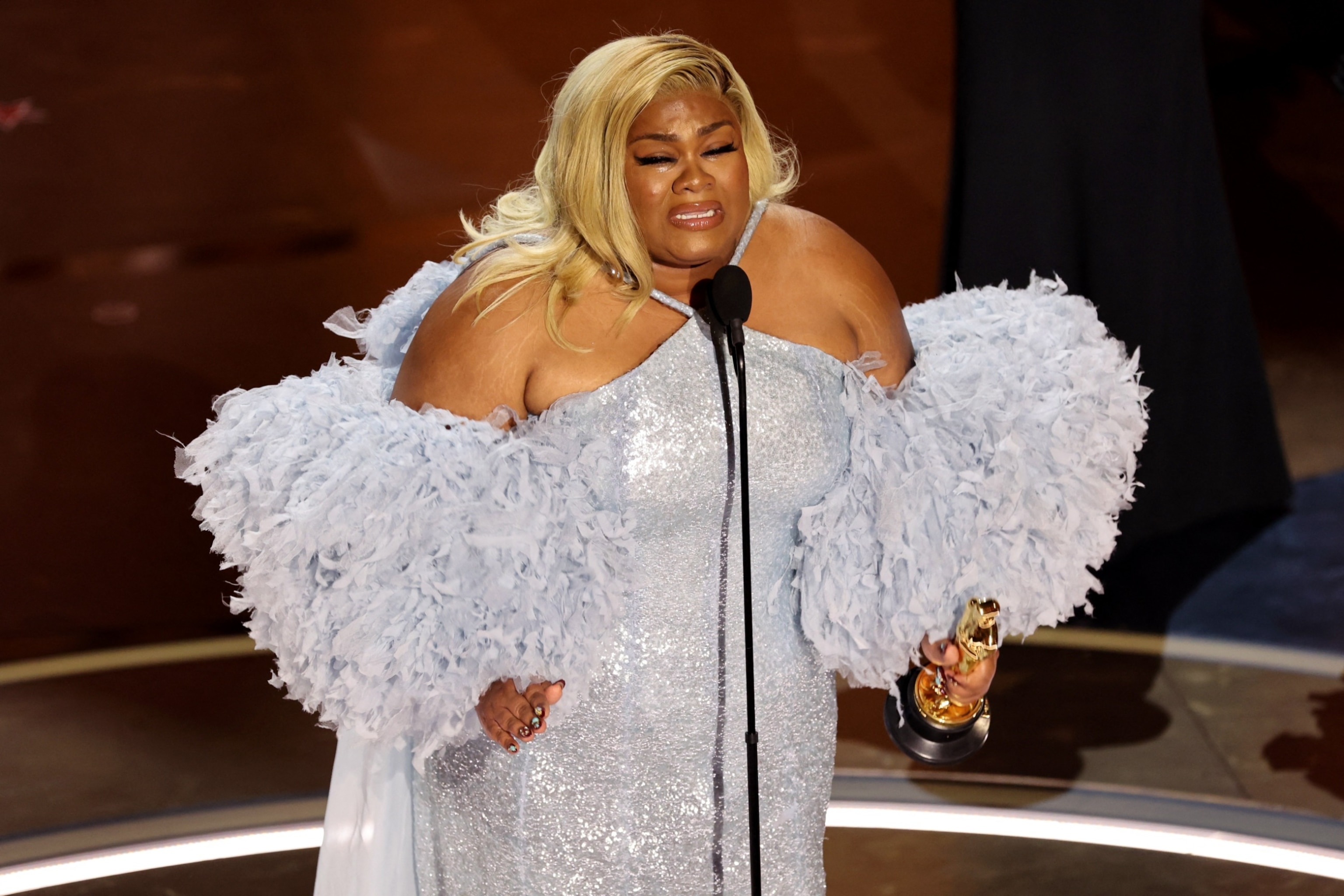 PHOTO: Da'Vine Joy Randolph accepts the award for Best Actress in a Supporting Role 'The Holdovers' onstage during the 96th Annual Academy Awards, in Hollywood, Mar. 10, 2024.


