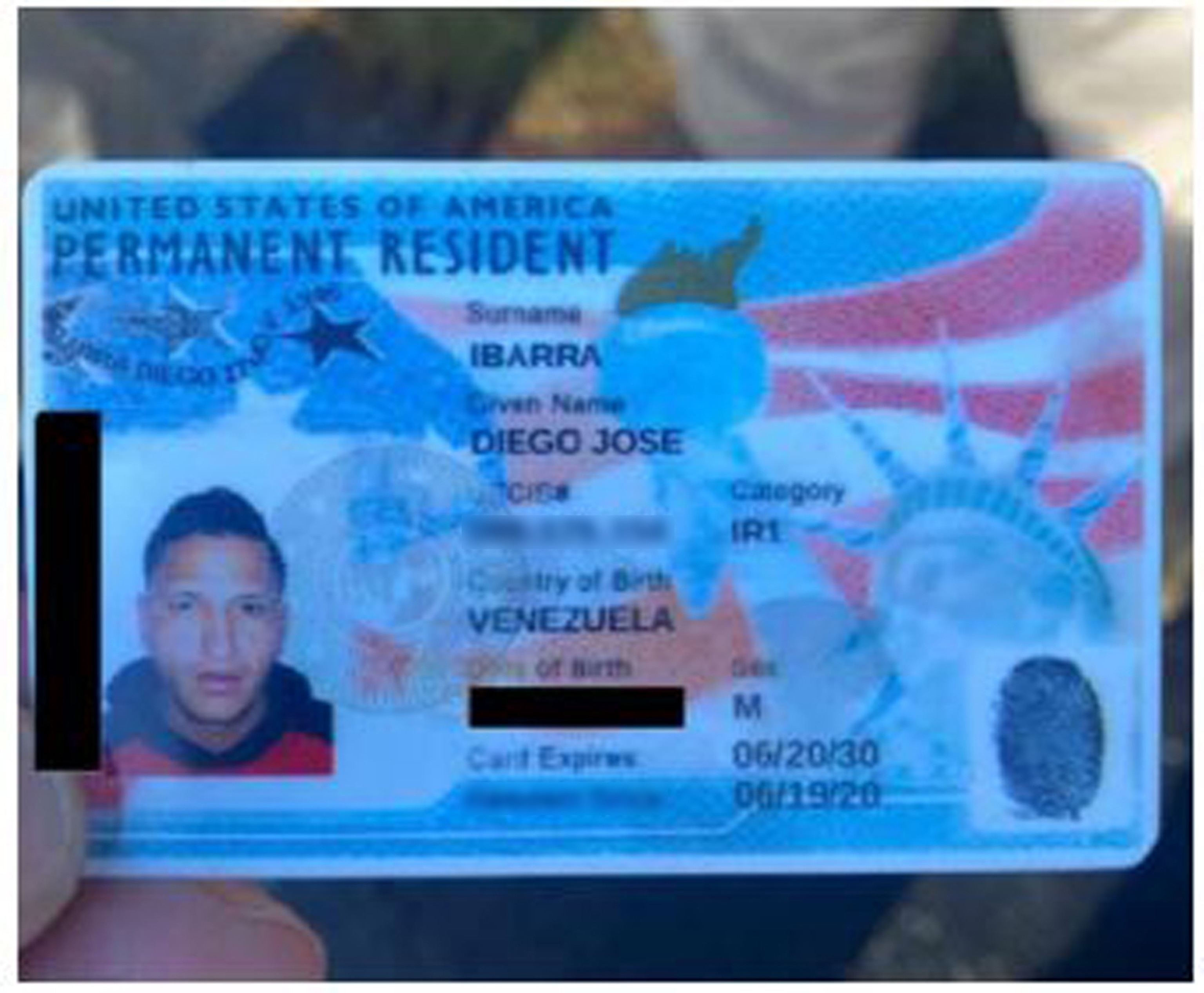 PHOTO: This image included in the Motion For Detention filed by the Middle District of Georgia shows the suspect's ID, which was turned over to Homeland Security Investigations (“HSI”) agents on scene in Athens, Ga., who verified that it was counterfeit.