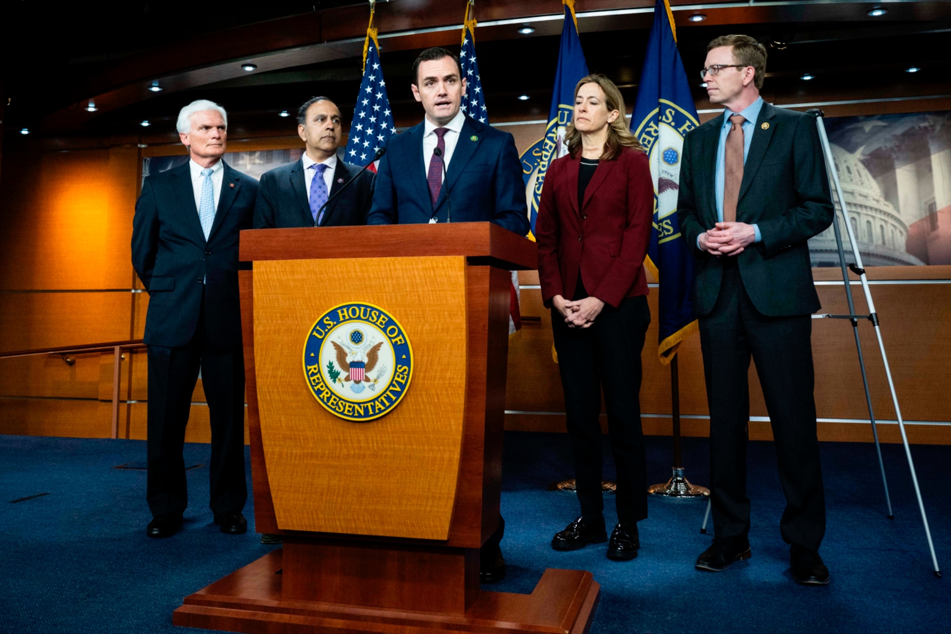 PHOTO: Representative Mike Gallagher (R-WI) speaking about the Protecting Americans from Foreign Adversary Controlled Applications Act (i.e. TikTok) at the U.S. Capitol, March 6, 2024, Washington D.C.