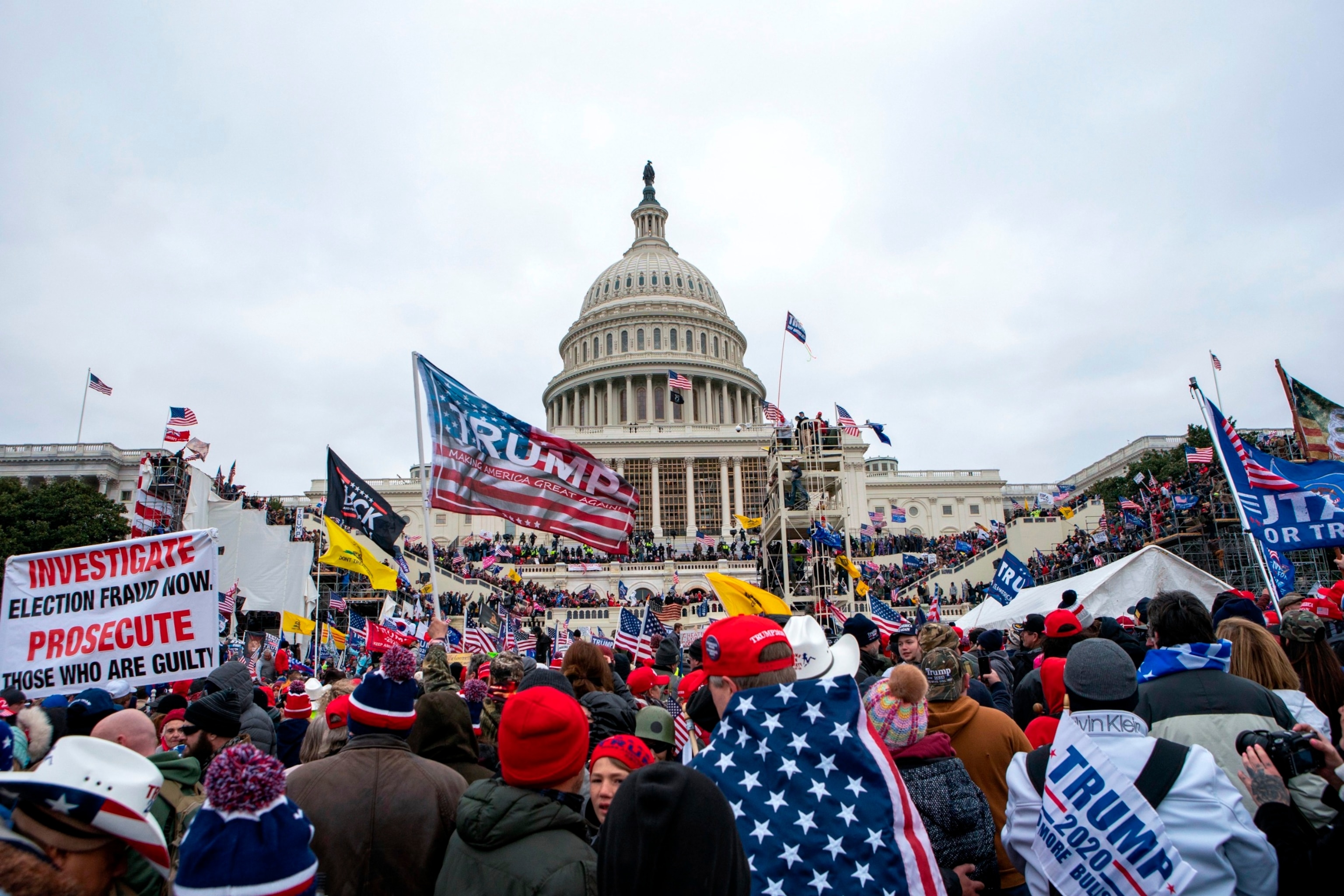 PHOTO: Rioters loyal to President Donald Trump rally at the Capitol, Jan. 6, 2021. 