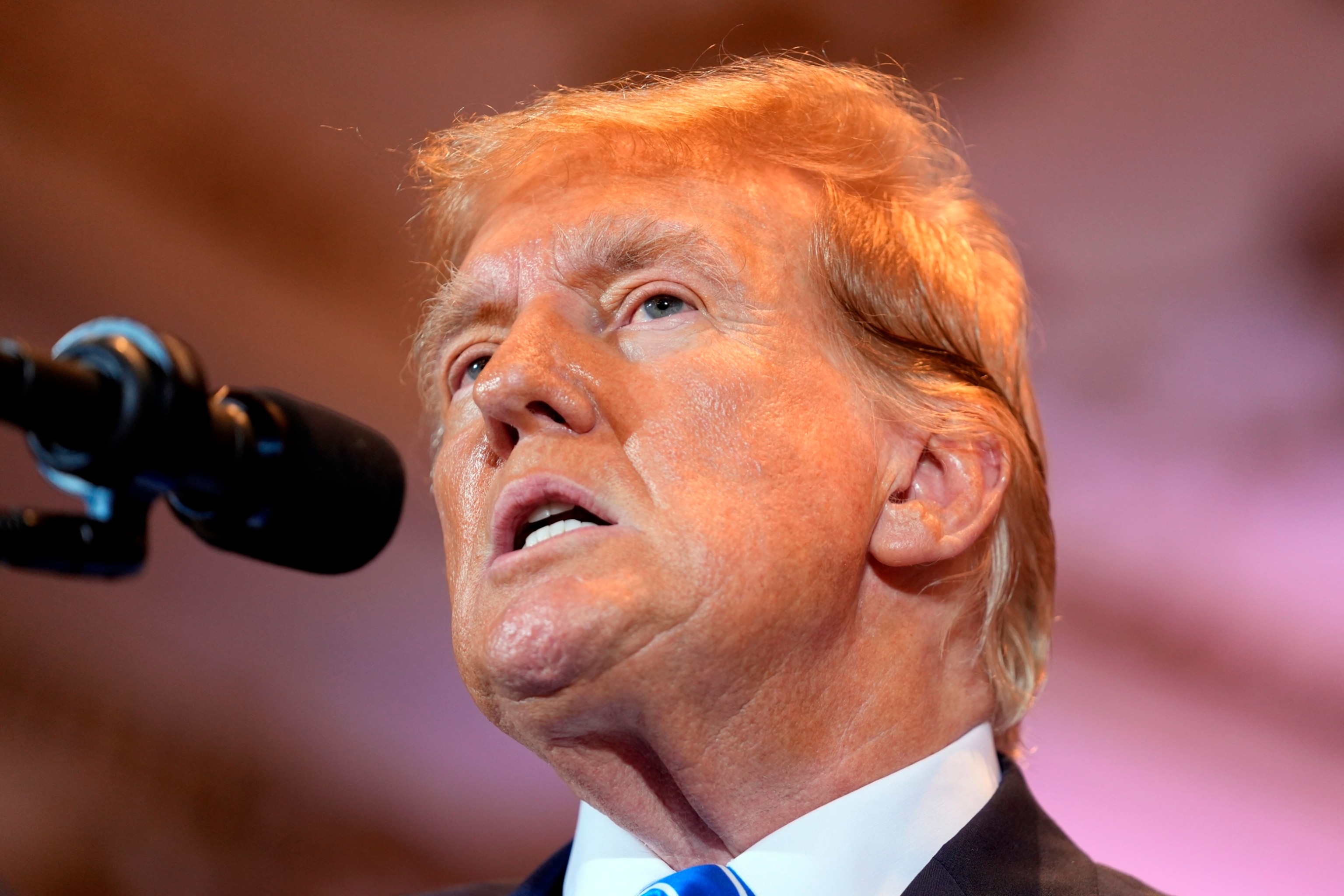 Republican presidential candidate former President Donald Trump speaks at a Super Tuesday election night party Tuesday, March 5, 2024, at Mar-a-Lago in Palm Beach, Fla. (AP Photo/Evan Vucci)