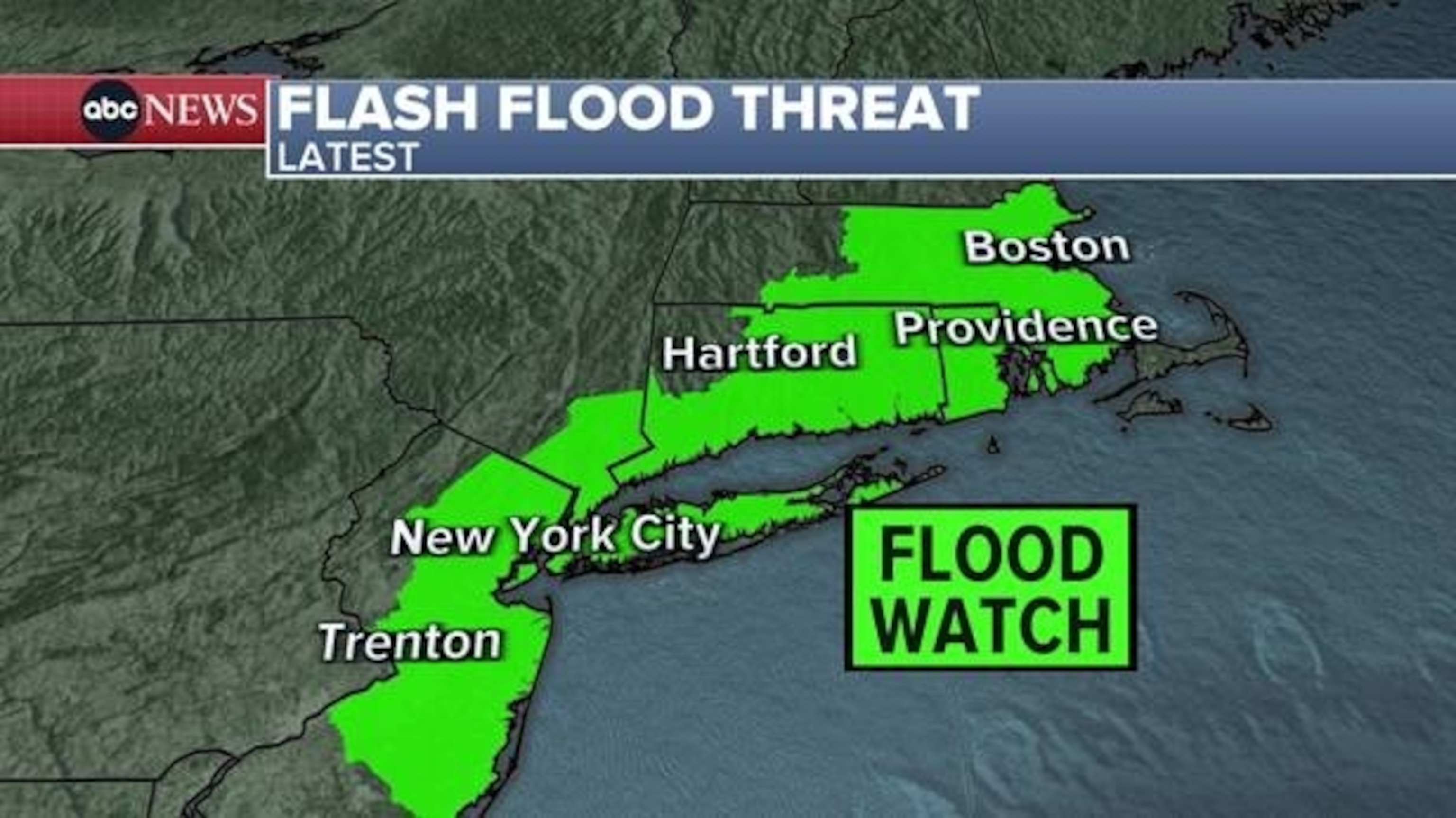 PHOTO: The March 6, 2024 weather map shows the latest flash flood threat.