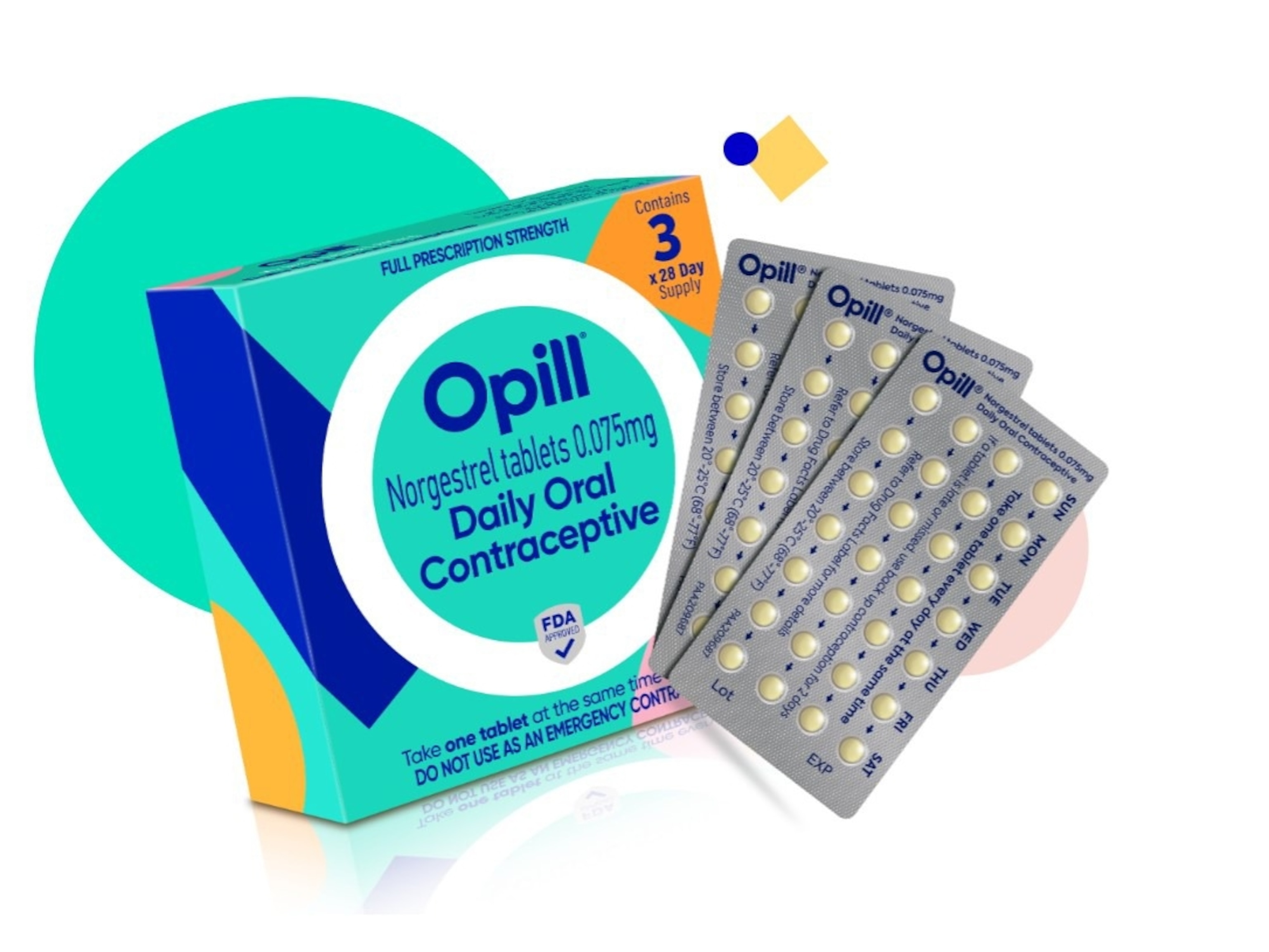 PHOTO: Opill a daily oral contraceptive.