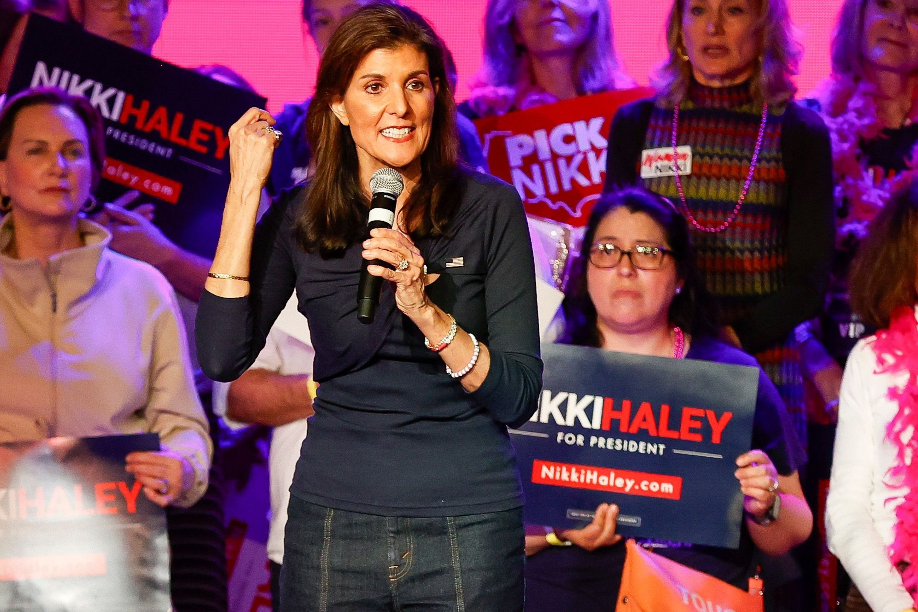 PHOTO: Republican presidential candidate Nikki Haley speaks at a rally in Fort Worth, Texas, on March 4, 2024.