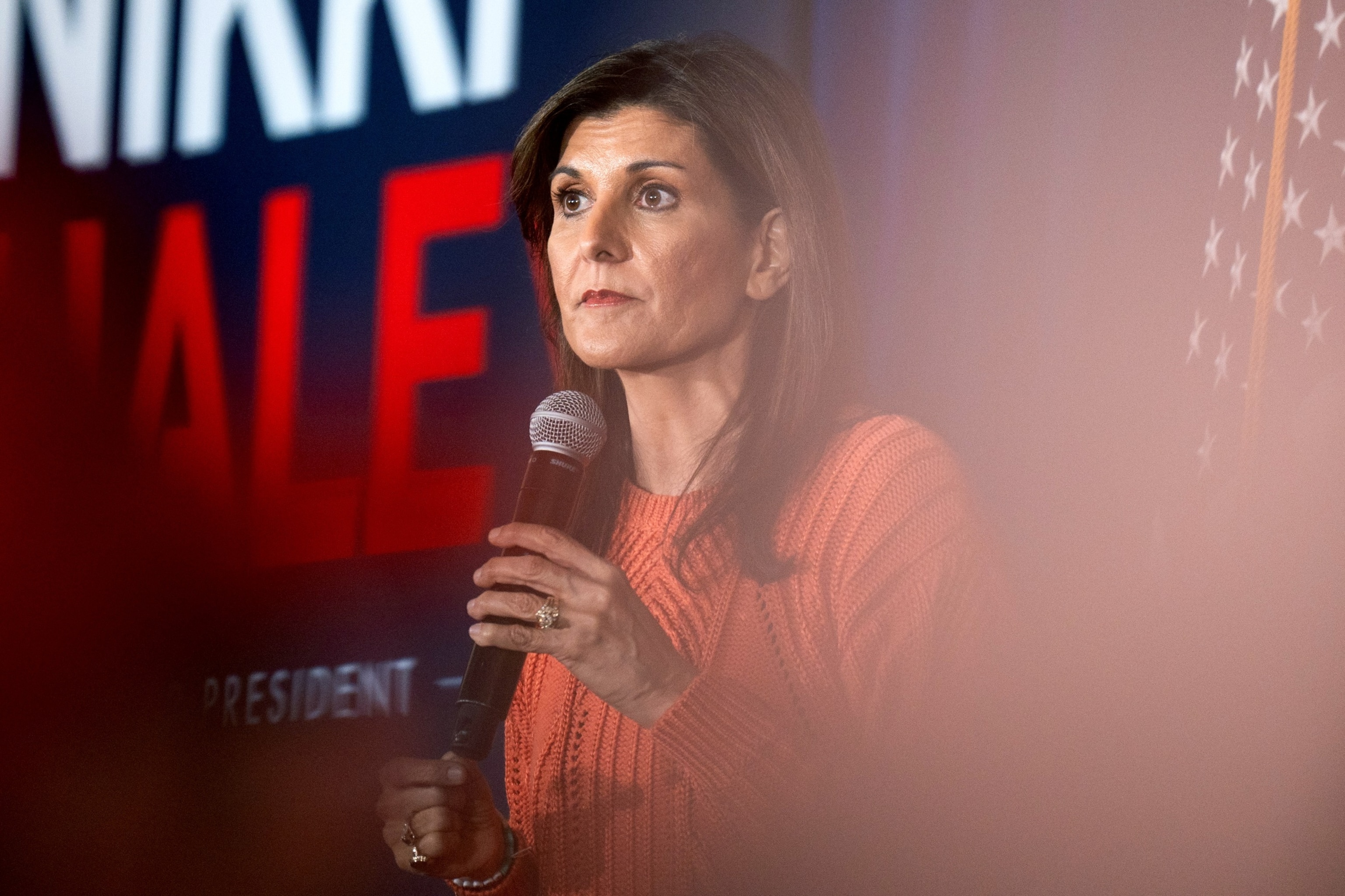 PHOTO: Nikki Haley, former governor of South Carolina and 2024 Republican presidential candidate, during a campaign event at the Artisan Hotel in Salem, N.H., Jan. 22, 2024.