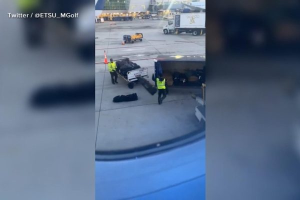 Delta baggage handlers caught on camera tossing college team’s golf clubs in video footage