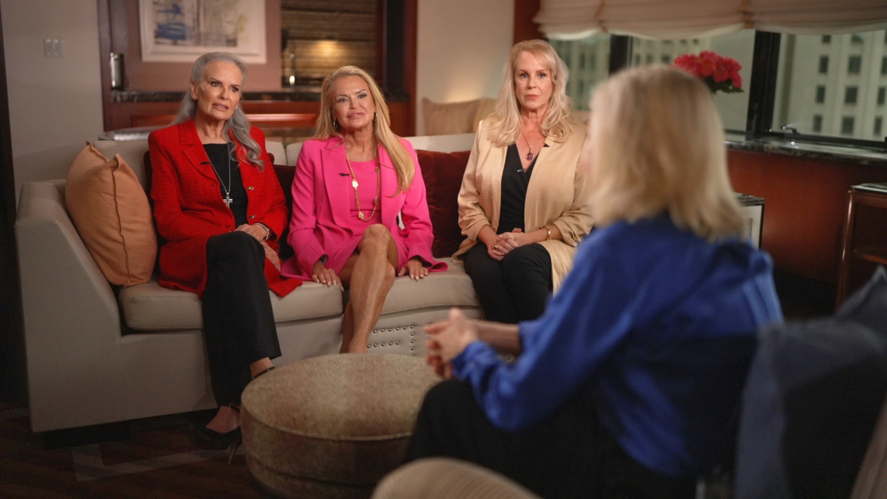 PHOTO: Denise Brown, Dominique Brown and Tanya Brown, sisters of Nicole Brown Simpson speak with Diane Sawyer during an interview with ABC News. 