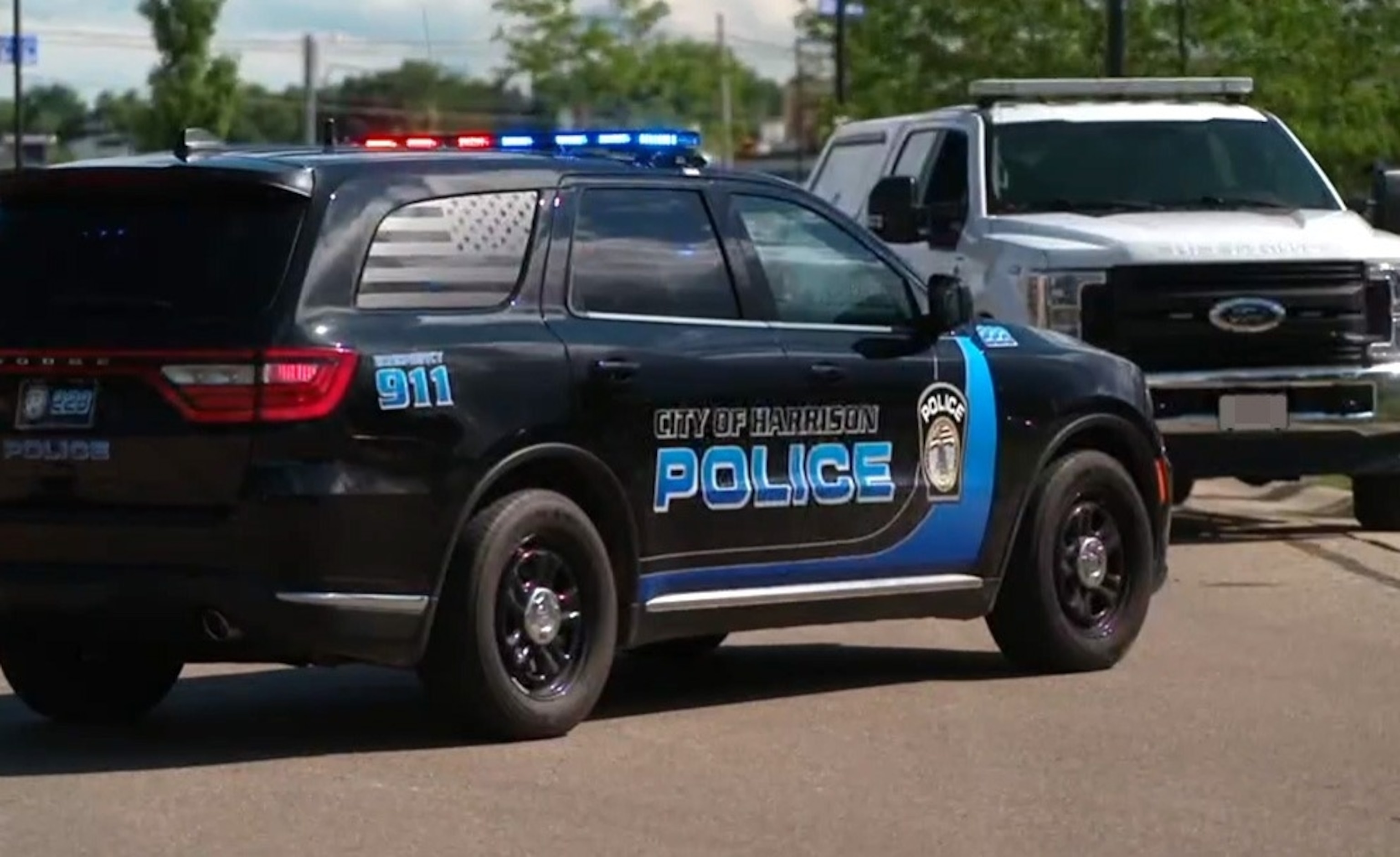 PHOTO: In this screen grab from a video, police are shown at the scene of a schooting at a Kroger in Colerain Township, Ohio, on May 20, 2024.