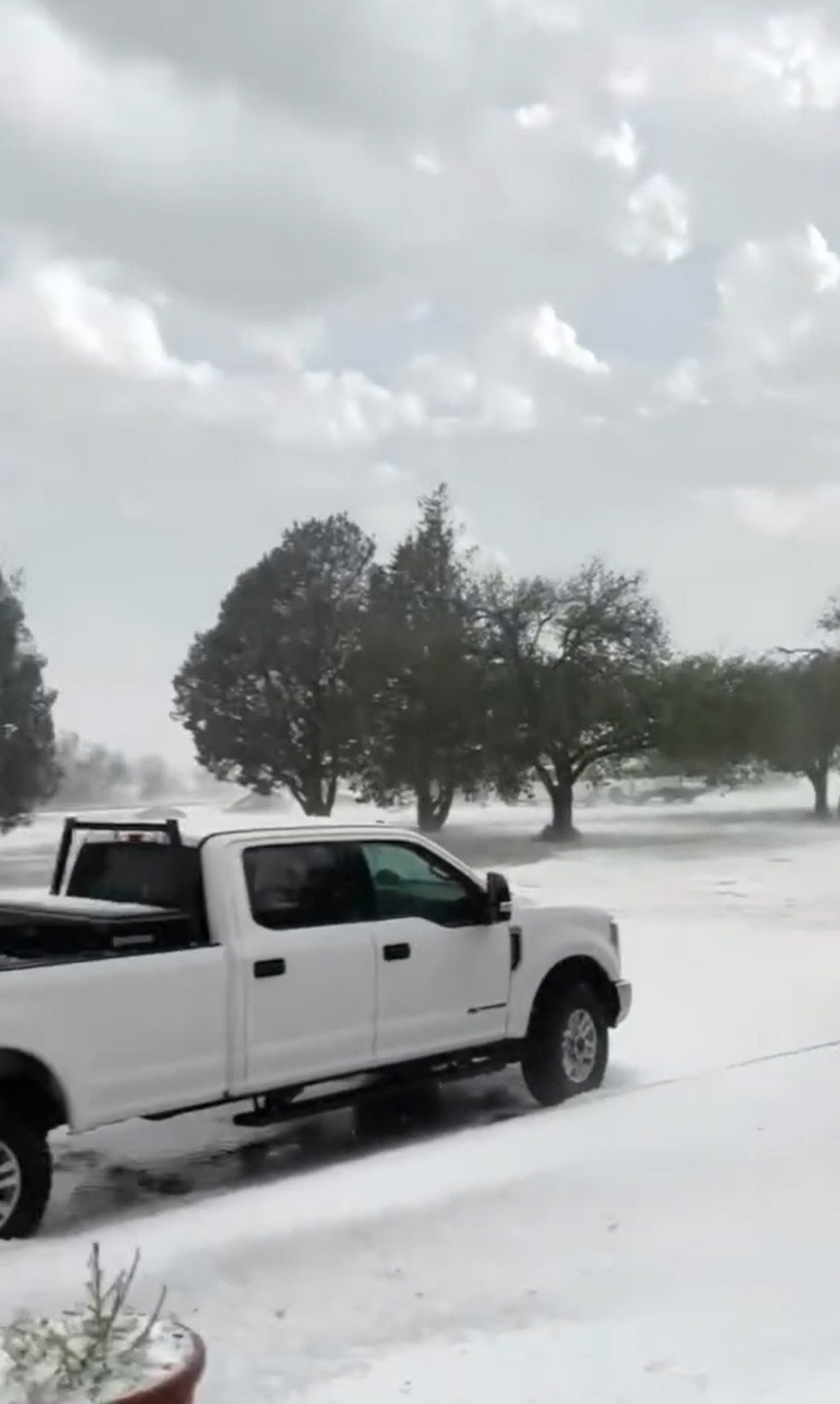 Texas Town Uses Snow Plows in Response to Drastic Temperature Change and Hail Accumulation of 2 Feet