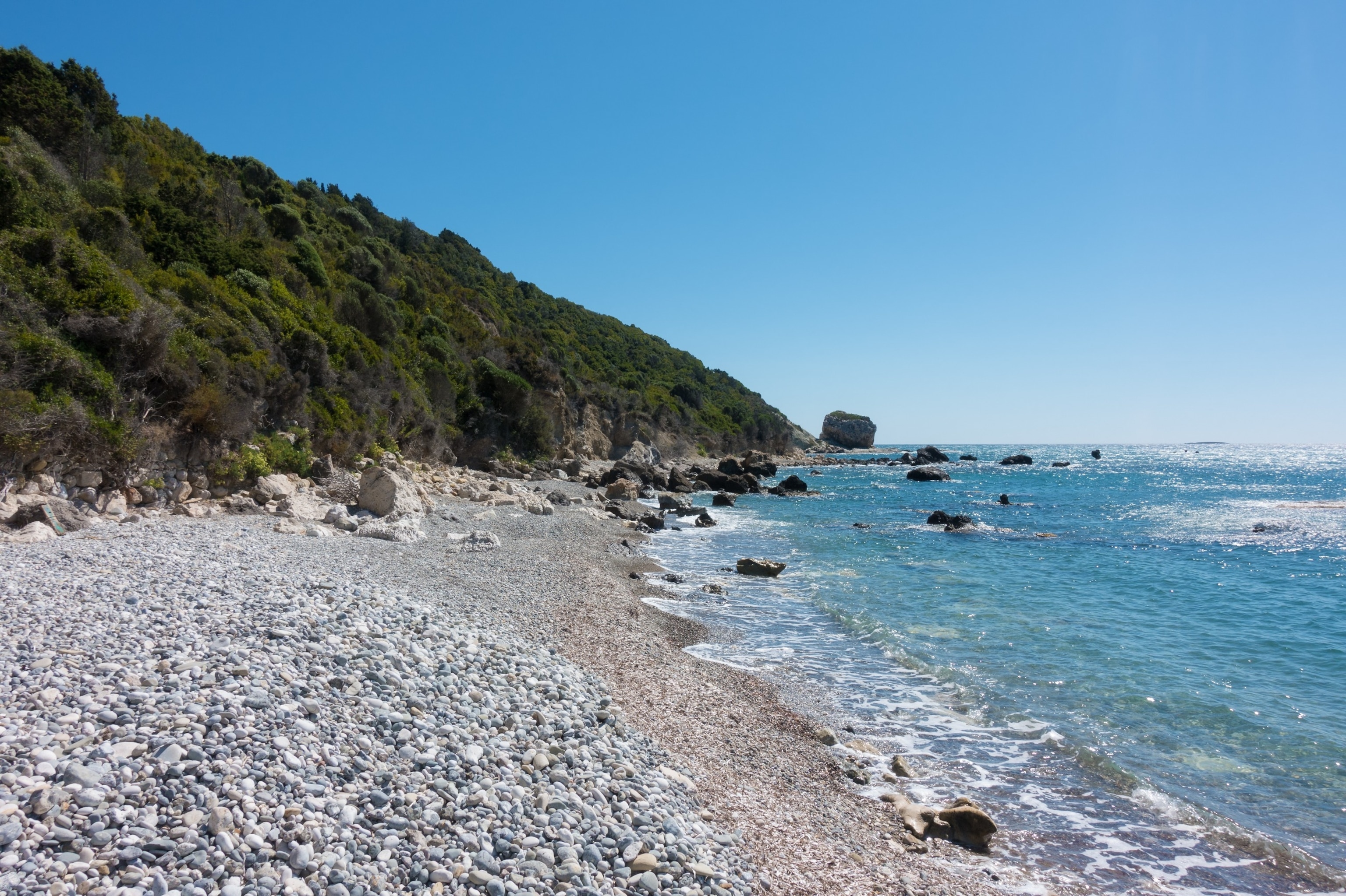 PHOTO: The coastline in Mathraki, one of the Diapontia islands northwest of Corfu, Greece.