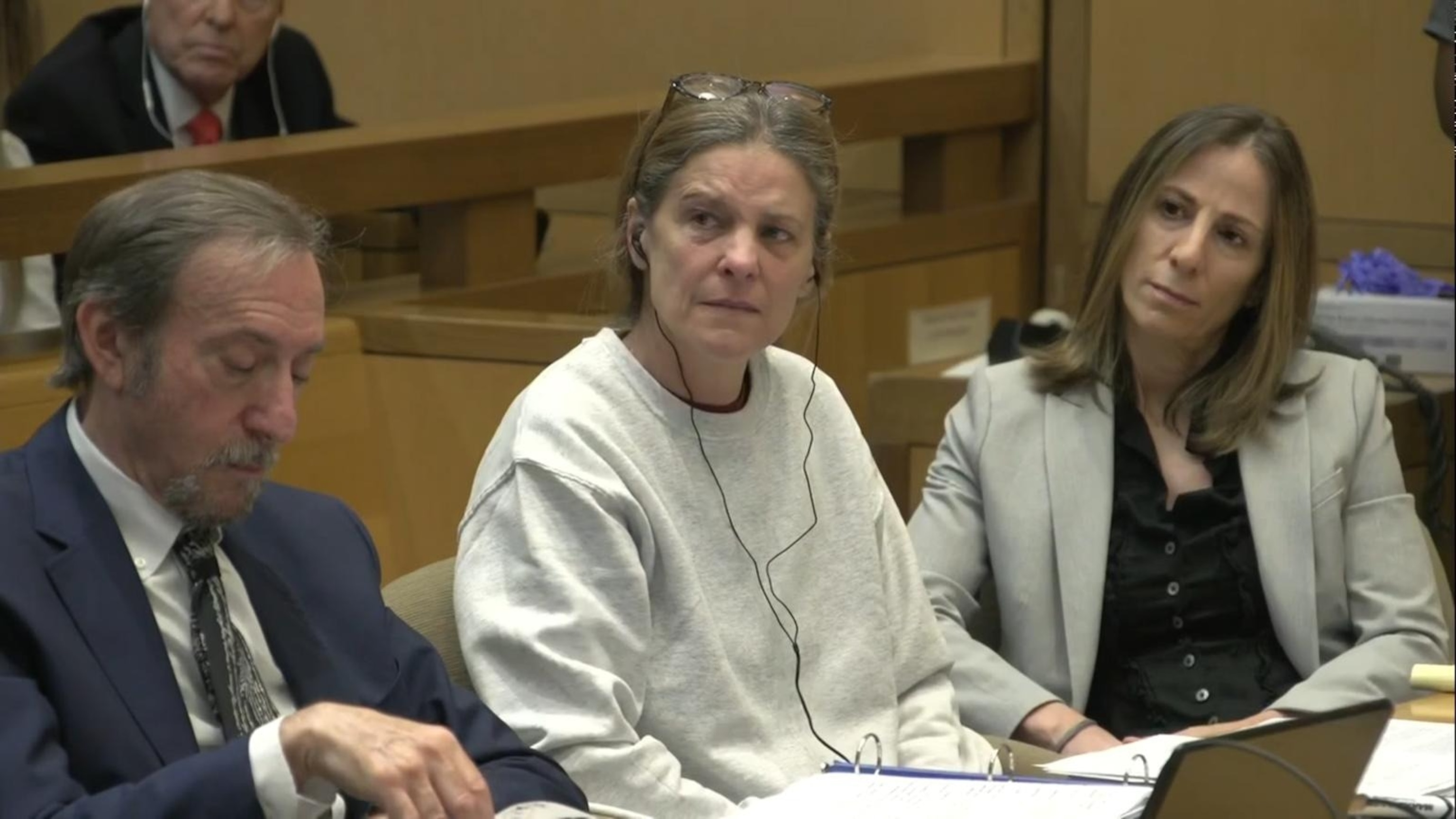 PHOTO: Michelle Troconis listens during her sentencing, May 31, 2024, in Stamford, Conn.