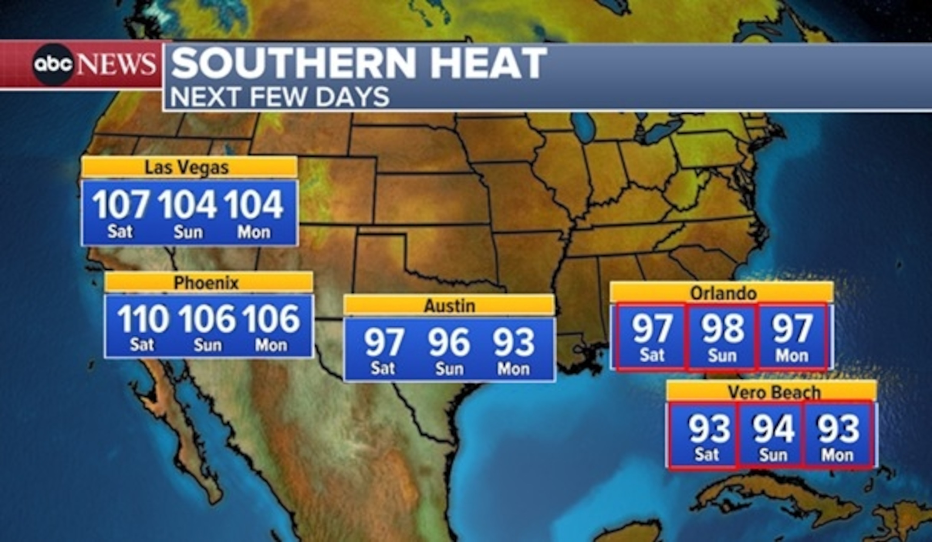 PHOTO:  Southern heat graphic