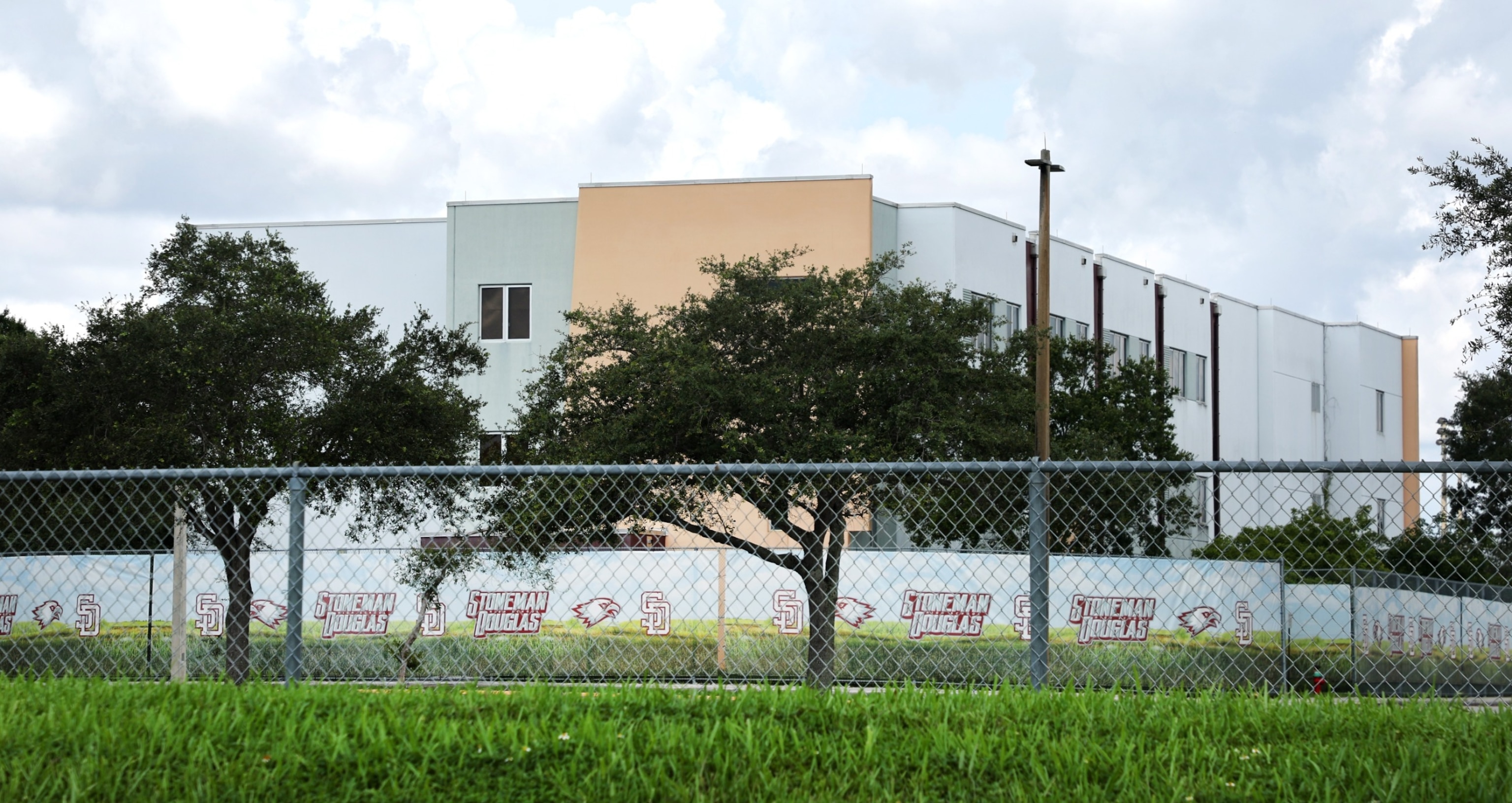 PHOTO: The 1200 building at Marjory Stoneman Douglas High School in Parkland, Fla., June 30, 2023. 