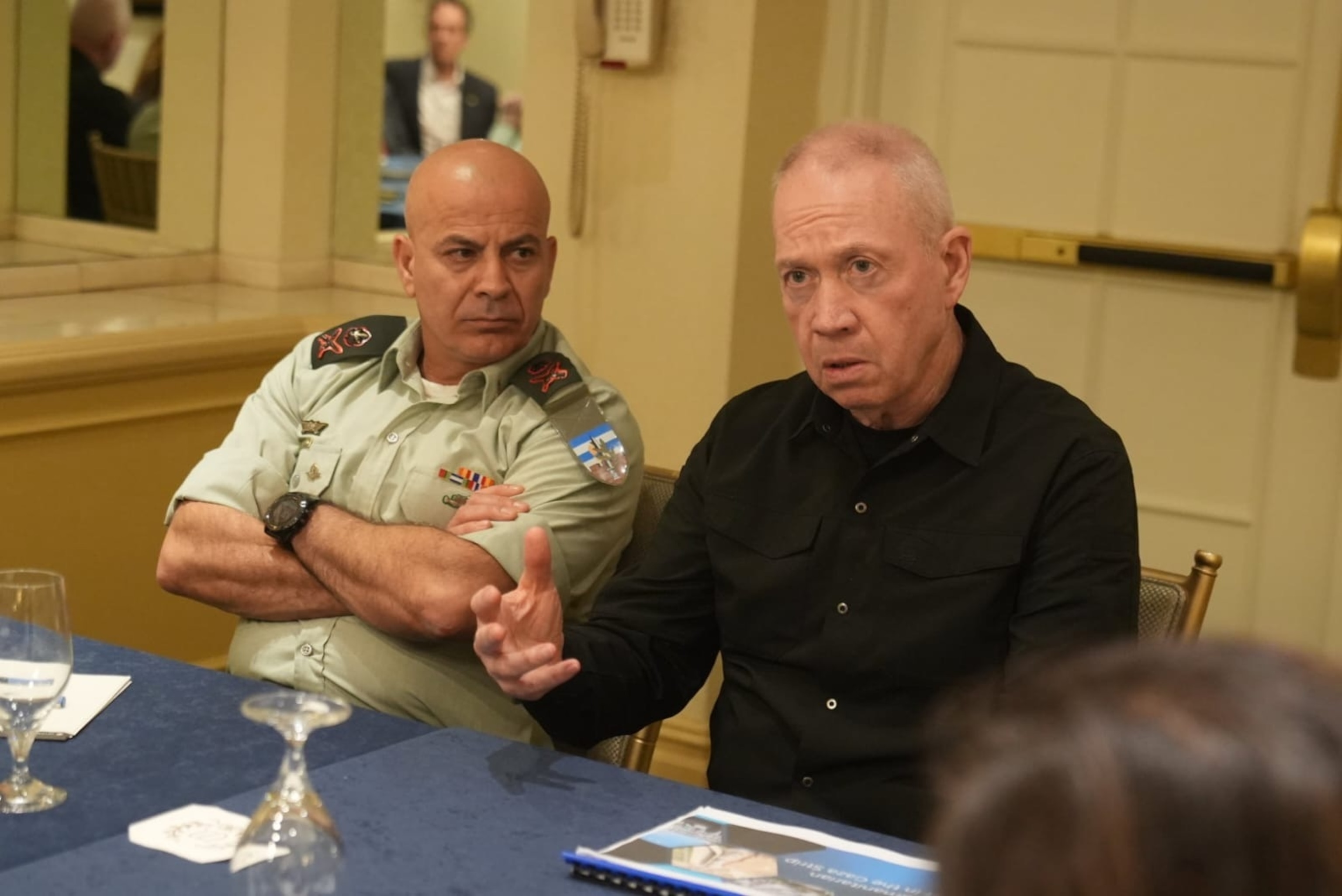 PHOTO: Israeli Defense Minister Yoav Gallant and Maj. Gen. Ghassan Alian met with UN officials in Washington this week to discuss security guarantees for aid workers in Gaza.