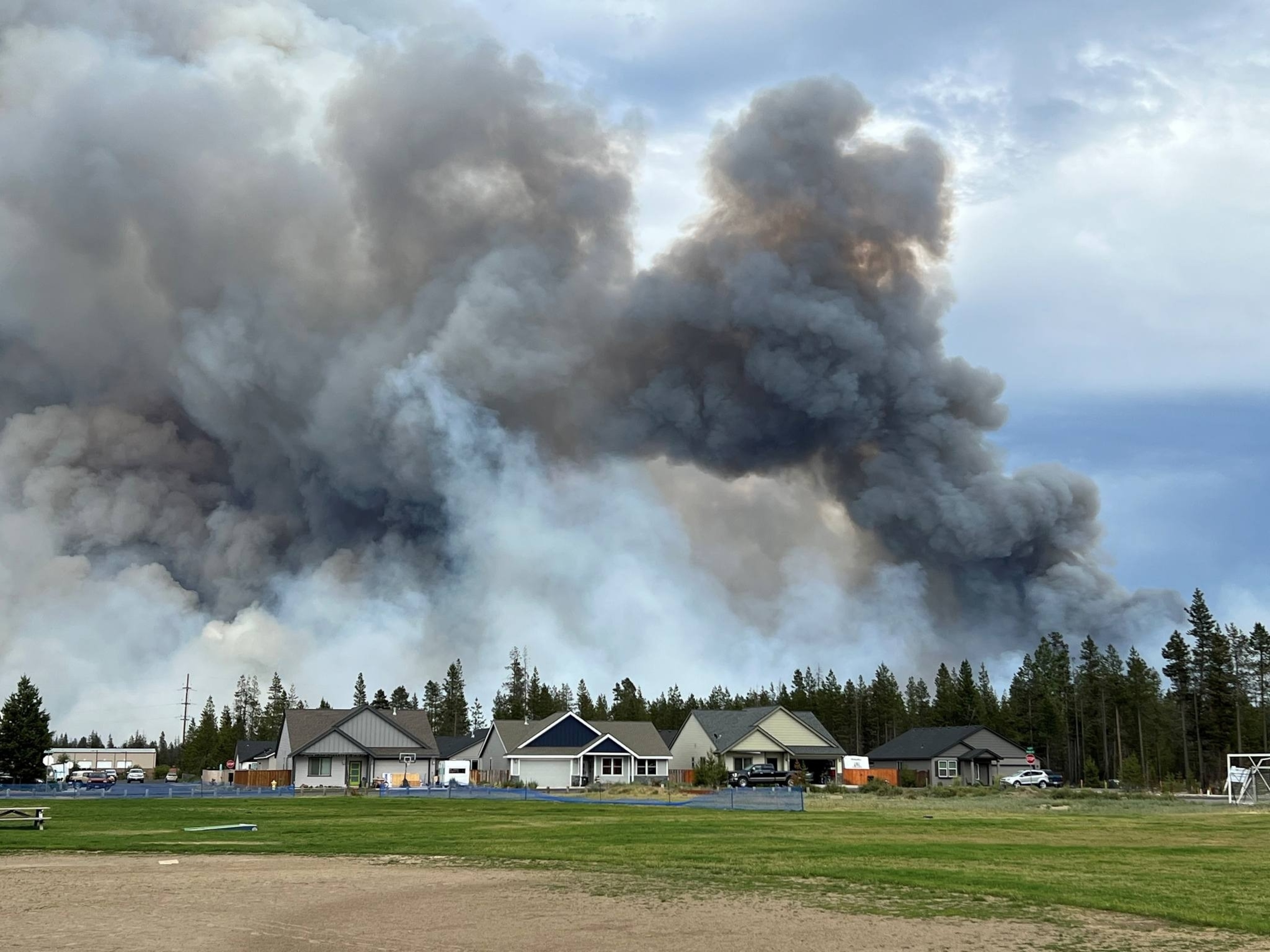 PHOTO: The Darlene 3 fire started in the afternoon, June 25, 2024, and spread overnight to 1,700 acres in Deschutes County, Ore.