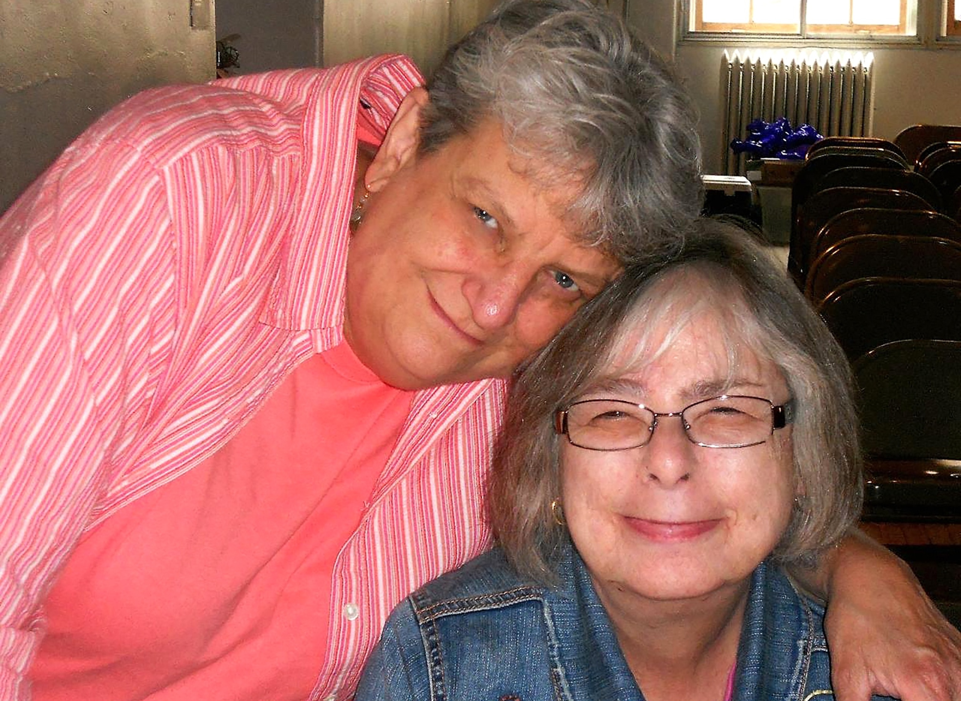 PHOTO: Roe Sauerzopf, left, and Paula Acuti, right, have been together for 45 years. They have been members of Catholic Lesbians for over 20 years.