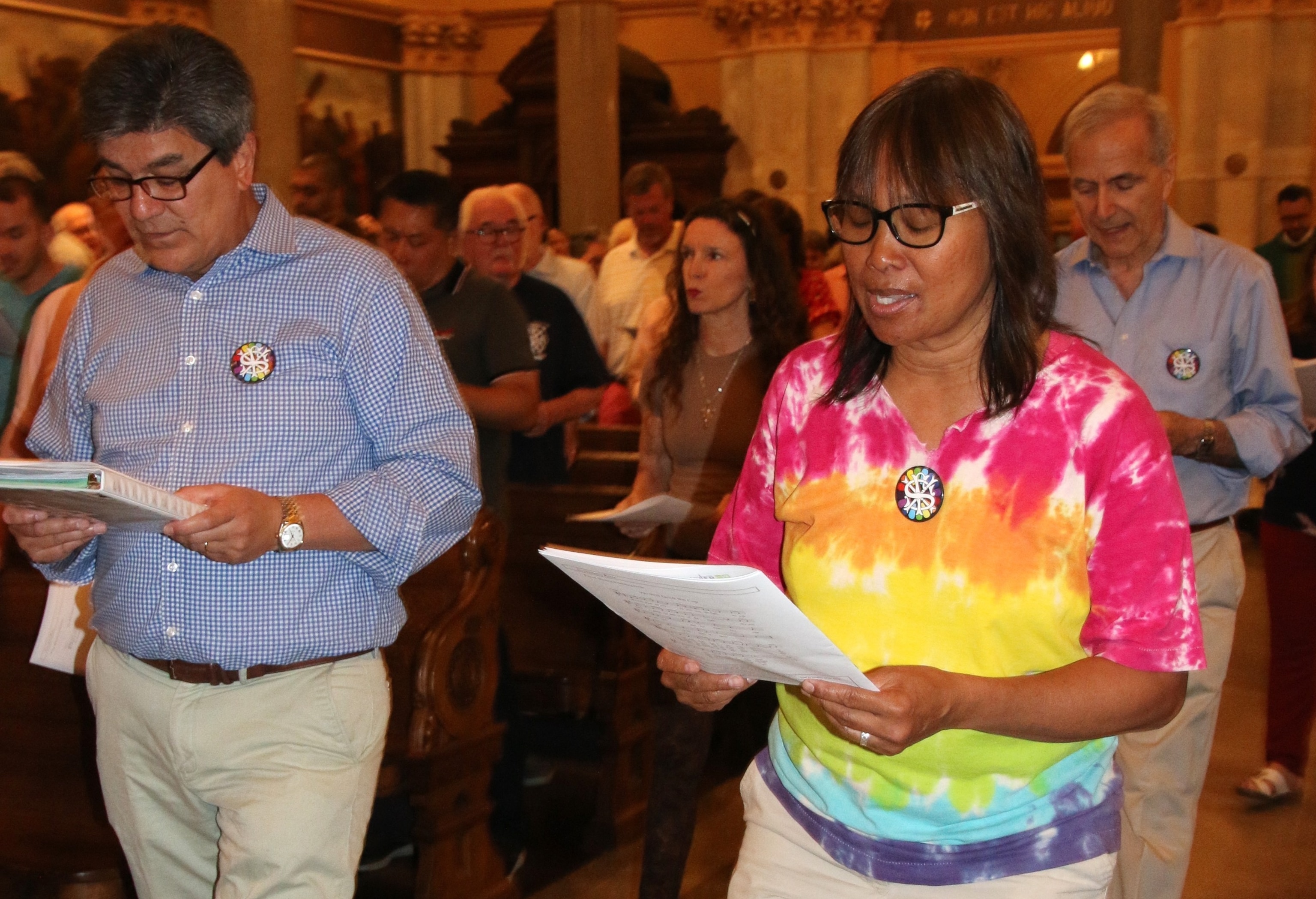 PHOTO: The Catholic Lesbians group takes part in Pride mass every year before marching in the New York City parade.