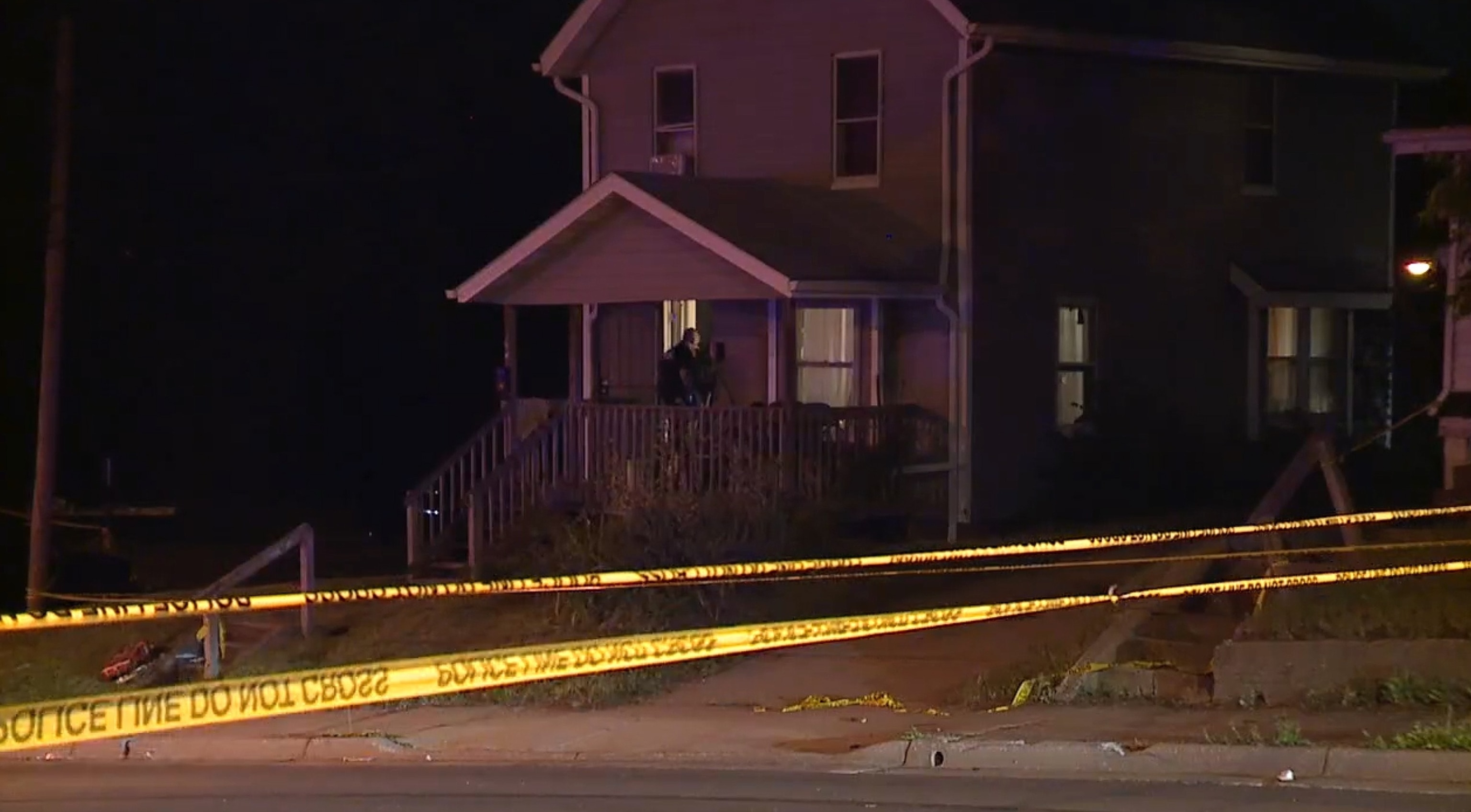 PHOTO: Police investigate a mass shooting that erupted on June 2, 2024, that left one man dead and 24 people injured at a large street party in Akron, Ohio.