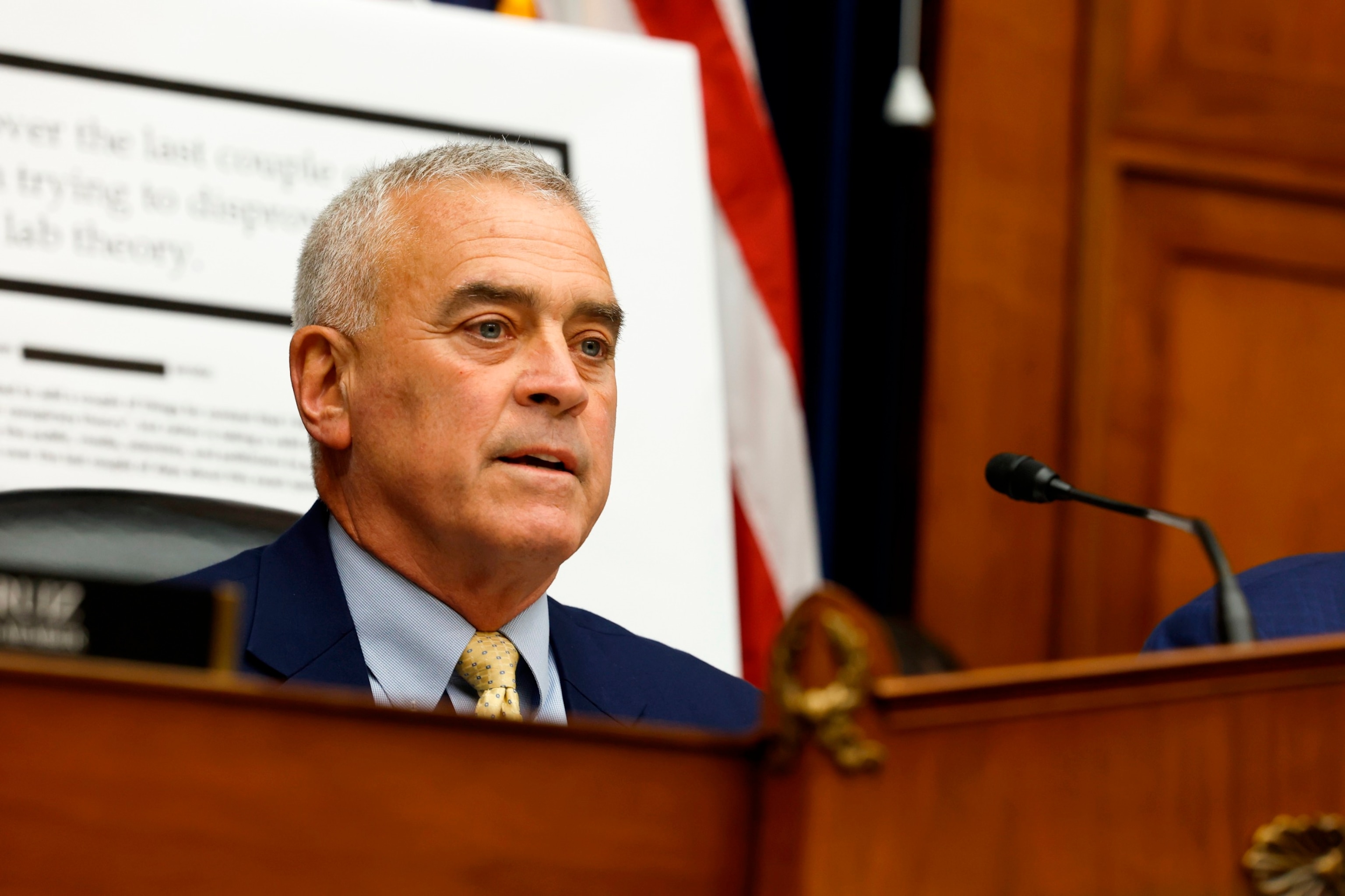 PHOTO: Chairman Brad Wenstrup (R-OH) speaks at a hearing with the Select Subcommittee on the Coronavirus Pandemic on Capitol Hill on July 11, 2023 in Washington, DC. 